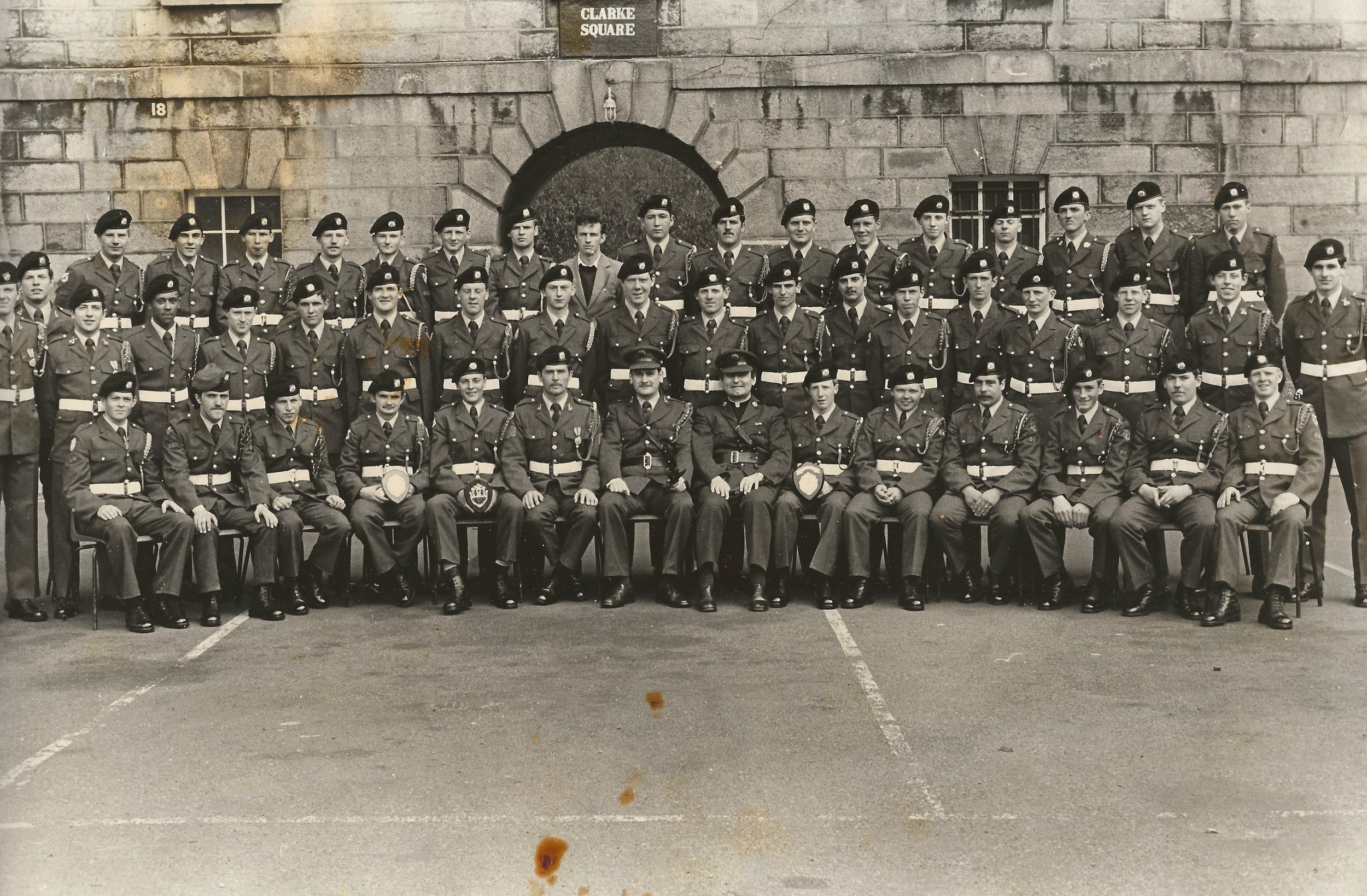 Tony is the only brown soldier in the picture. This was on the day of his passing out parade.