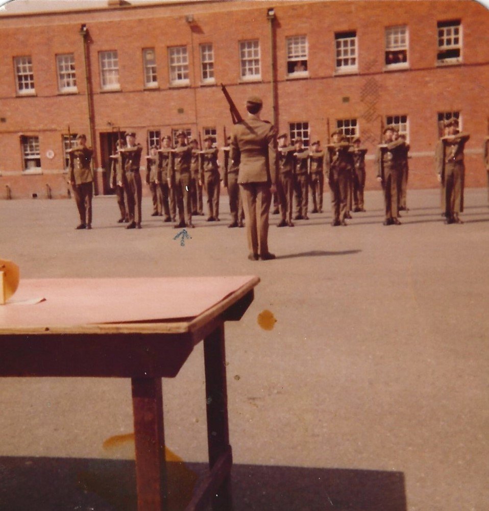 My passing out parade, A company, 20th Btn, F.C.A.