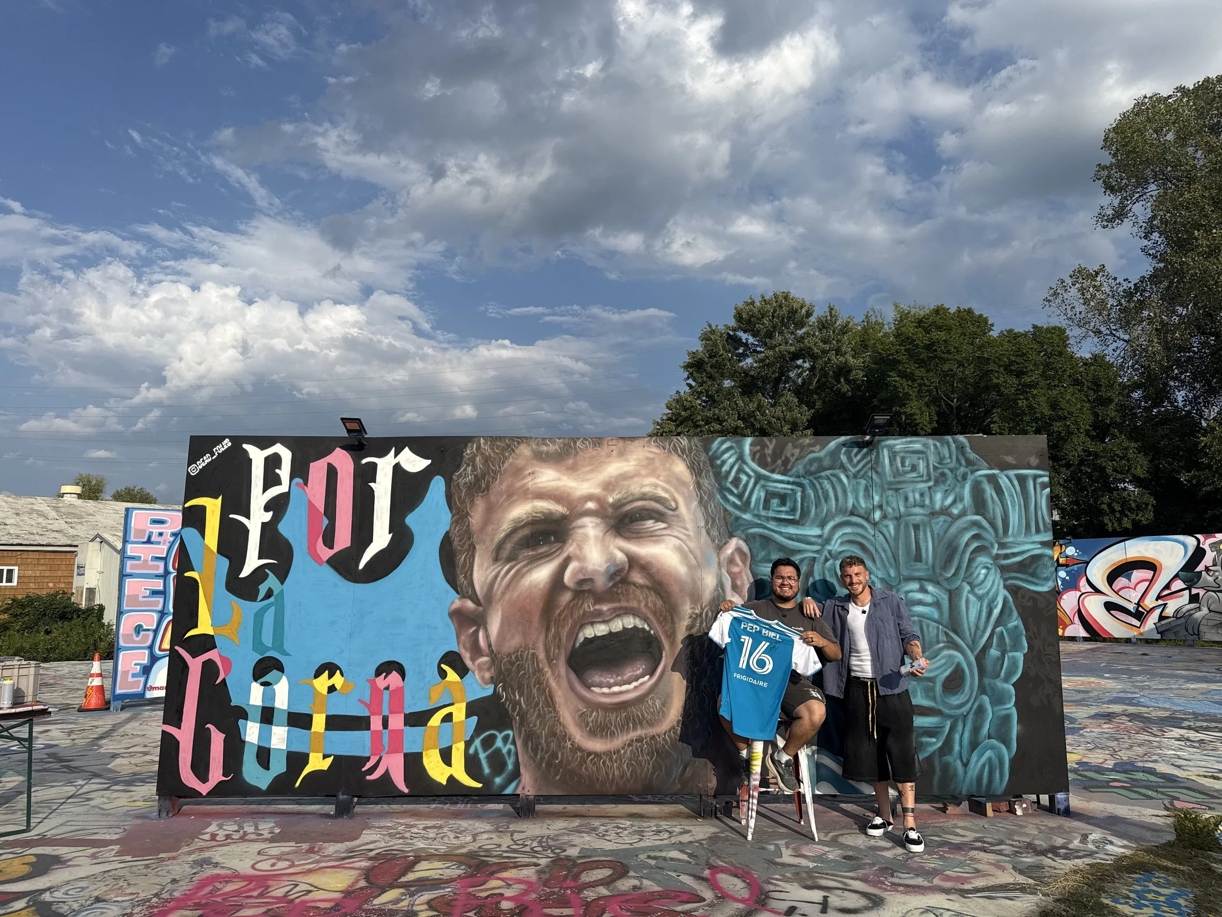 soccer mural for Charlotte FC. MLS Mural