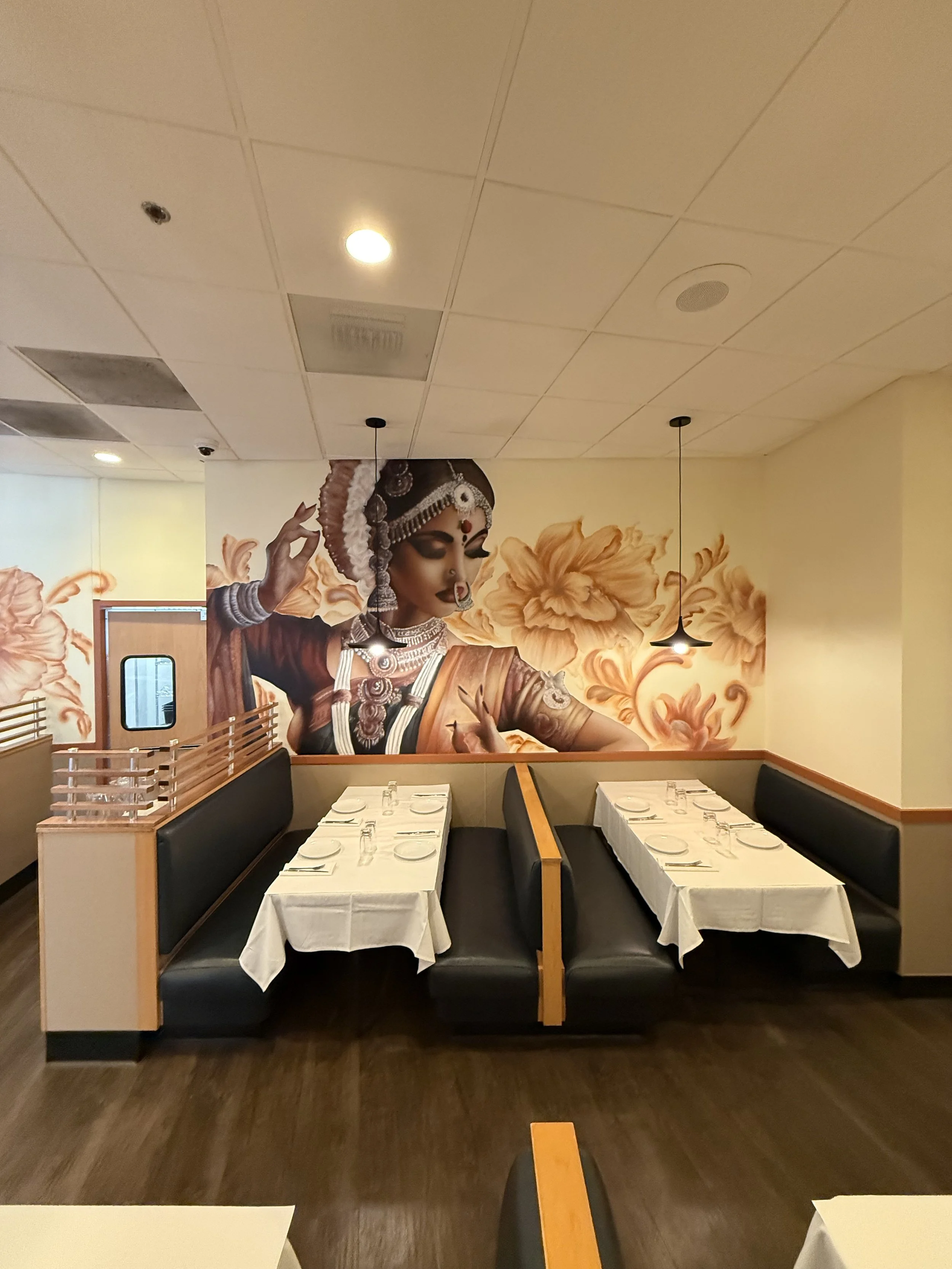 Large Interior mural for a Resturant in a shopping center