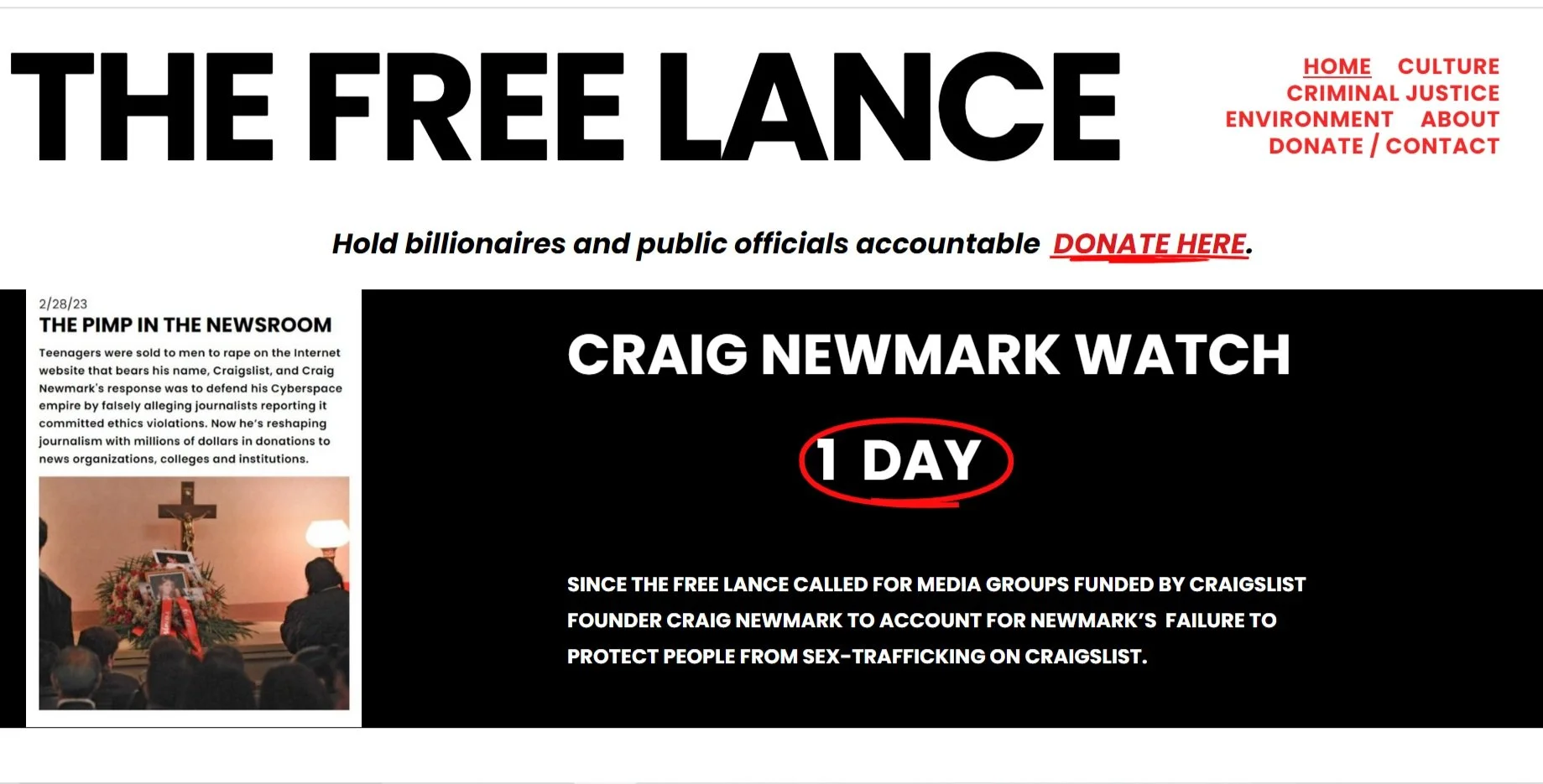 Craig Newmark is a Digital Age pimp bankrolling news reporting in ...