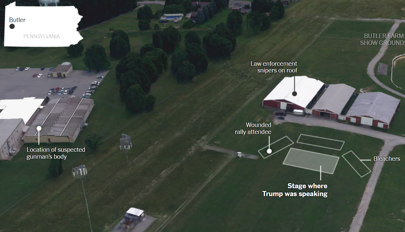 TRUMP SHOT AT CAMPAIGN RALLY; WOULD-BE ASSASSIN DEAD — THE FREE LANCE