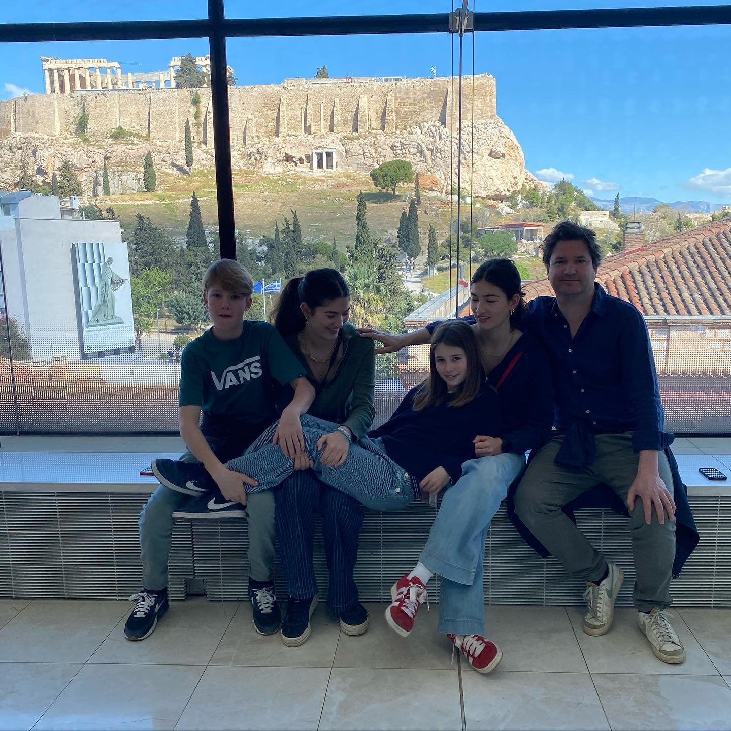 Athens. Day 3. Subconsciously creating our own family Frieze, saturated/exhausted by the splendour of the Parthenon and its sublime Museum. What a beautiful and brilliant space to wander amongst the most precious of classical relics. Thank you tour g