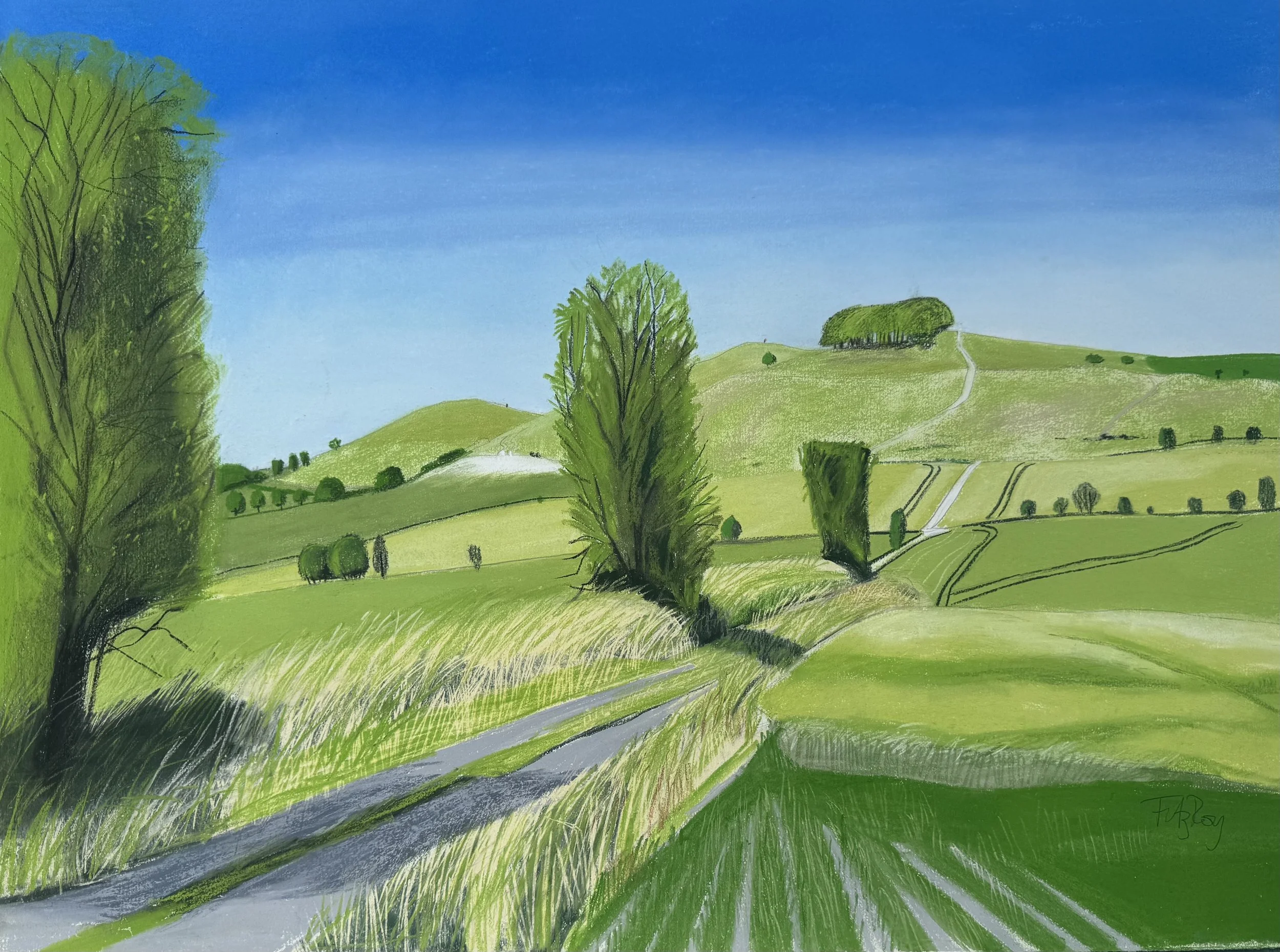 From Bishops Canning towards Roundway Hill by Cornelia FitzRoy