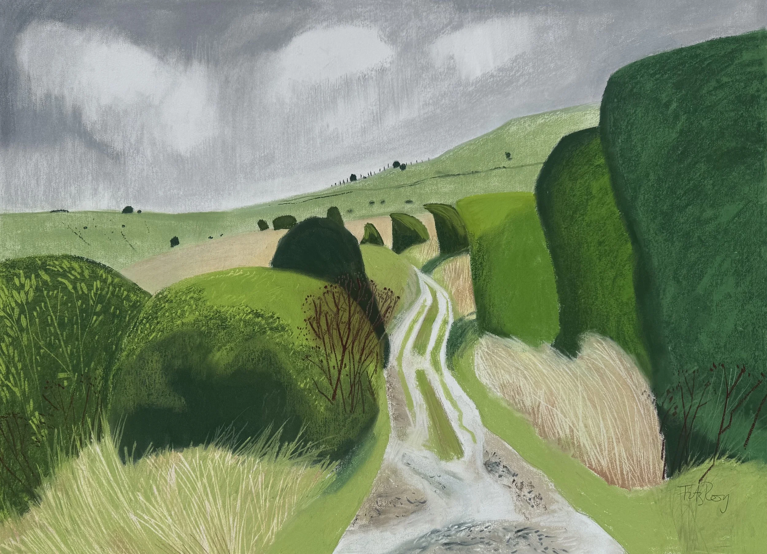 Chapel Hill. Above Alfriston , The South Downs Way by Cornelia FitzRoy