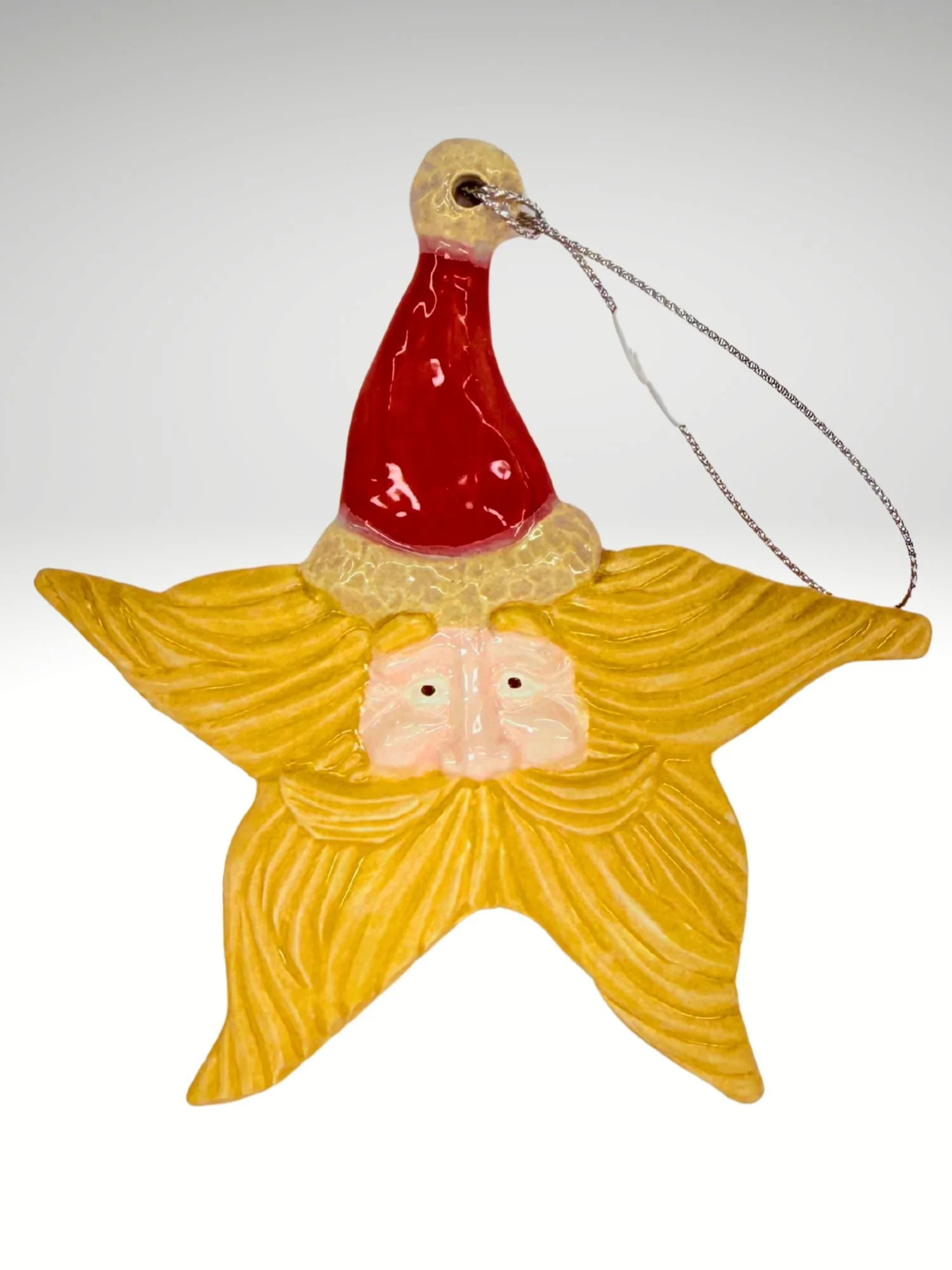 Star Face Santa Ornament