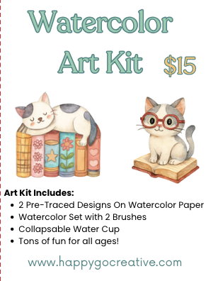 Cats & Books Watercolor Kit