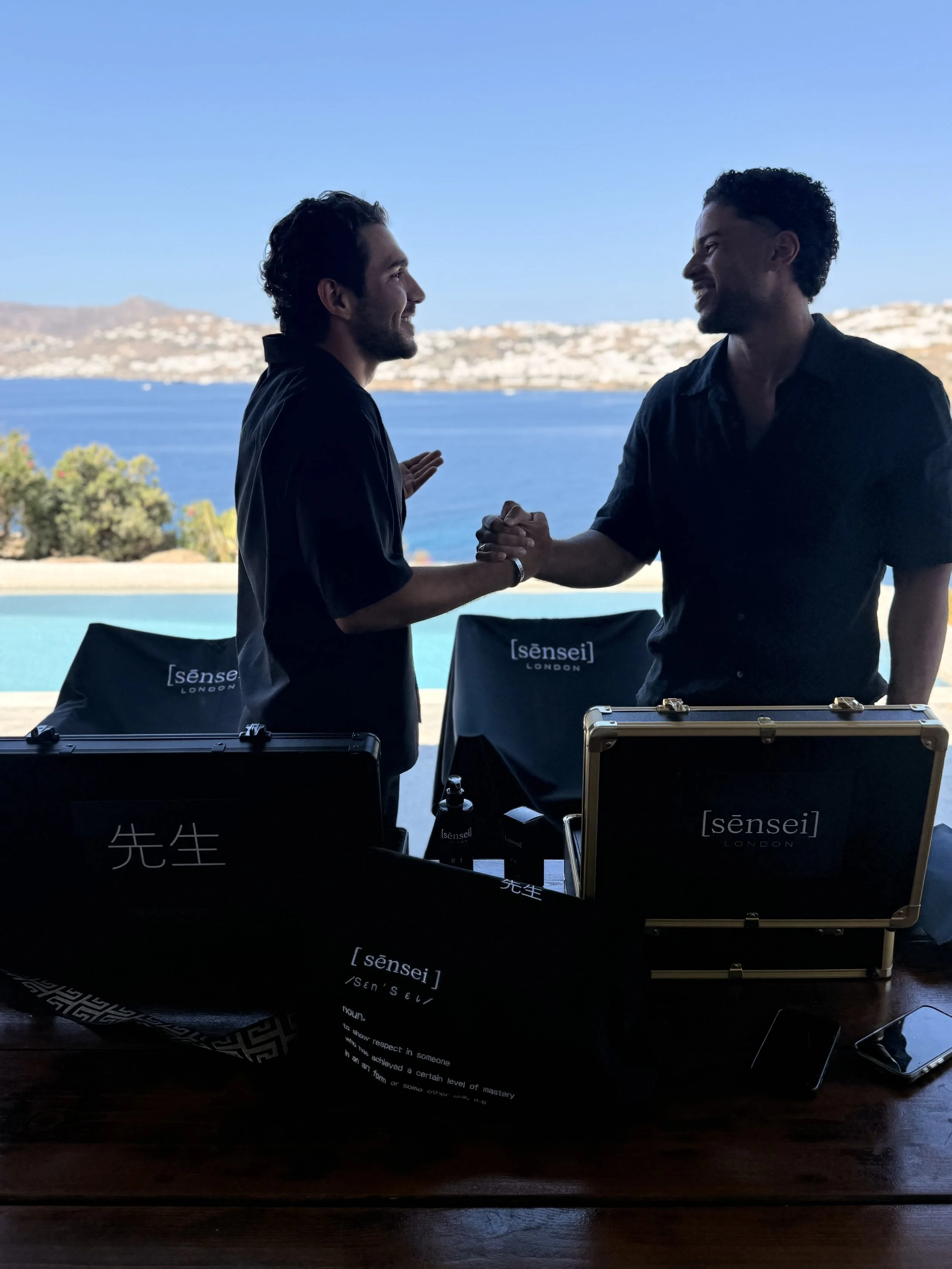 Private grooming session overlooking the Aegean Mykonos — [sēnsei] London