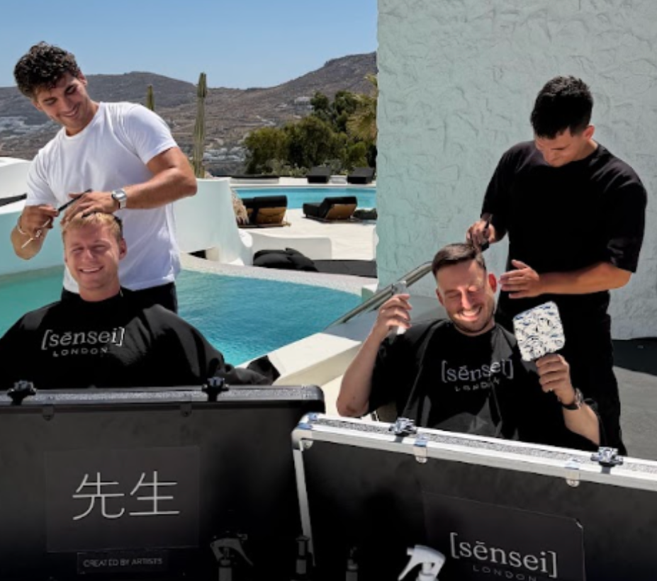 Private grooming session Mykonos villa terrace — [sēnsei] London