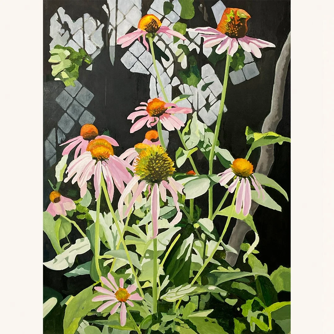 Alex Russi | Echinacea | Oil on Canvas | 40 x 30 inches | 2024