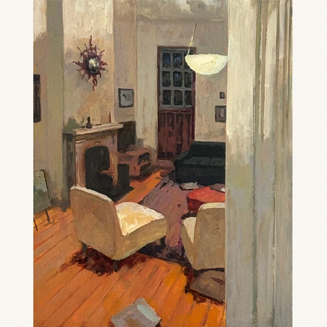 Derek Buckner | Living Room, 2025 | Oil on Canvas | 20 x 16 inches