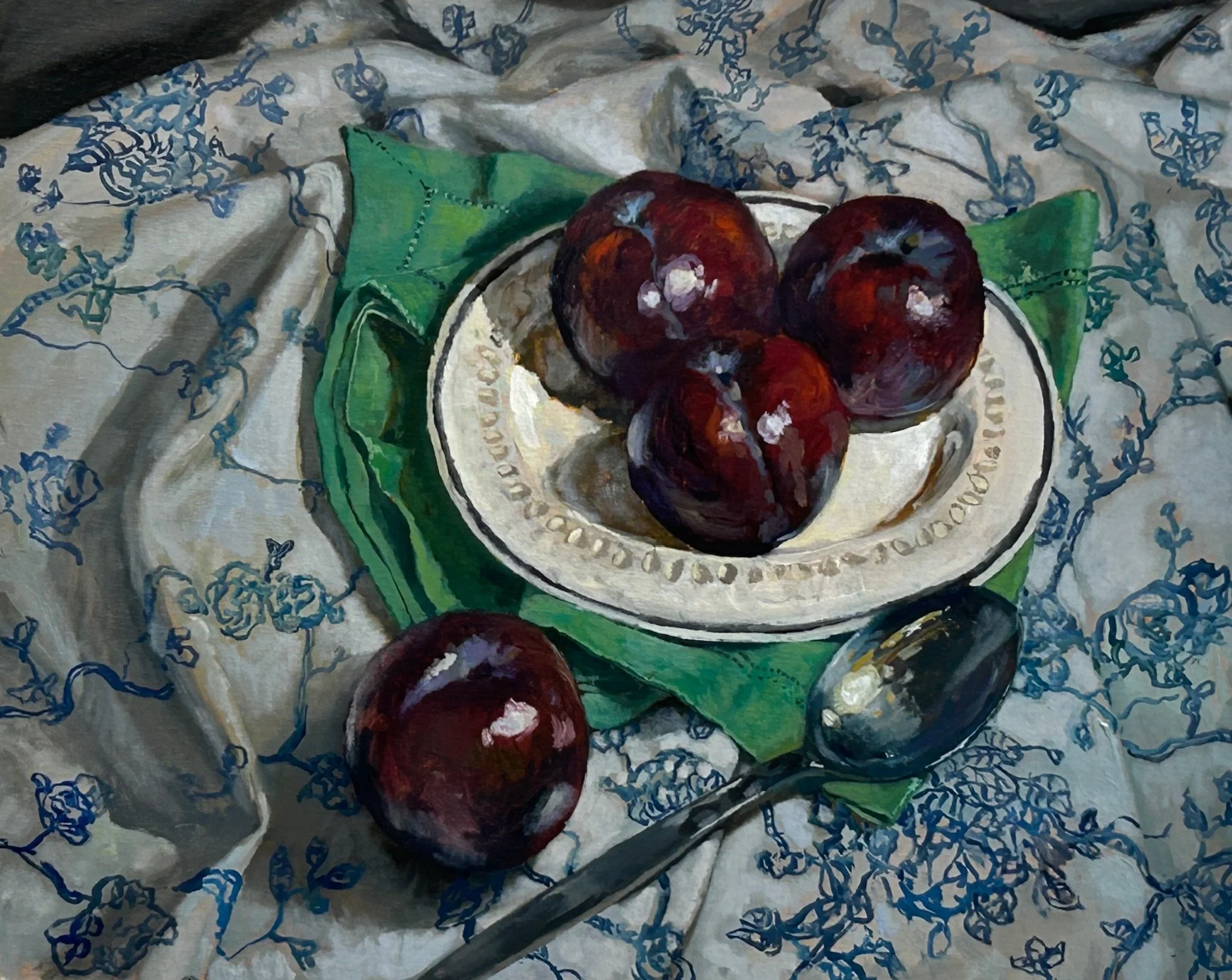 Plums | Oil on Canvas | 16 x 20 inches | 2026