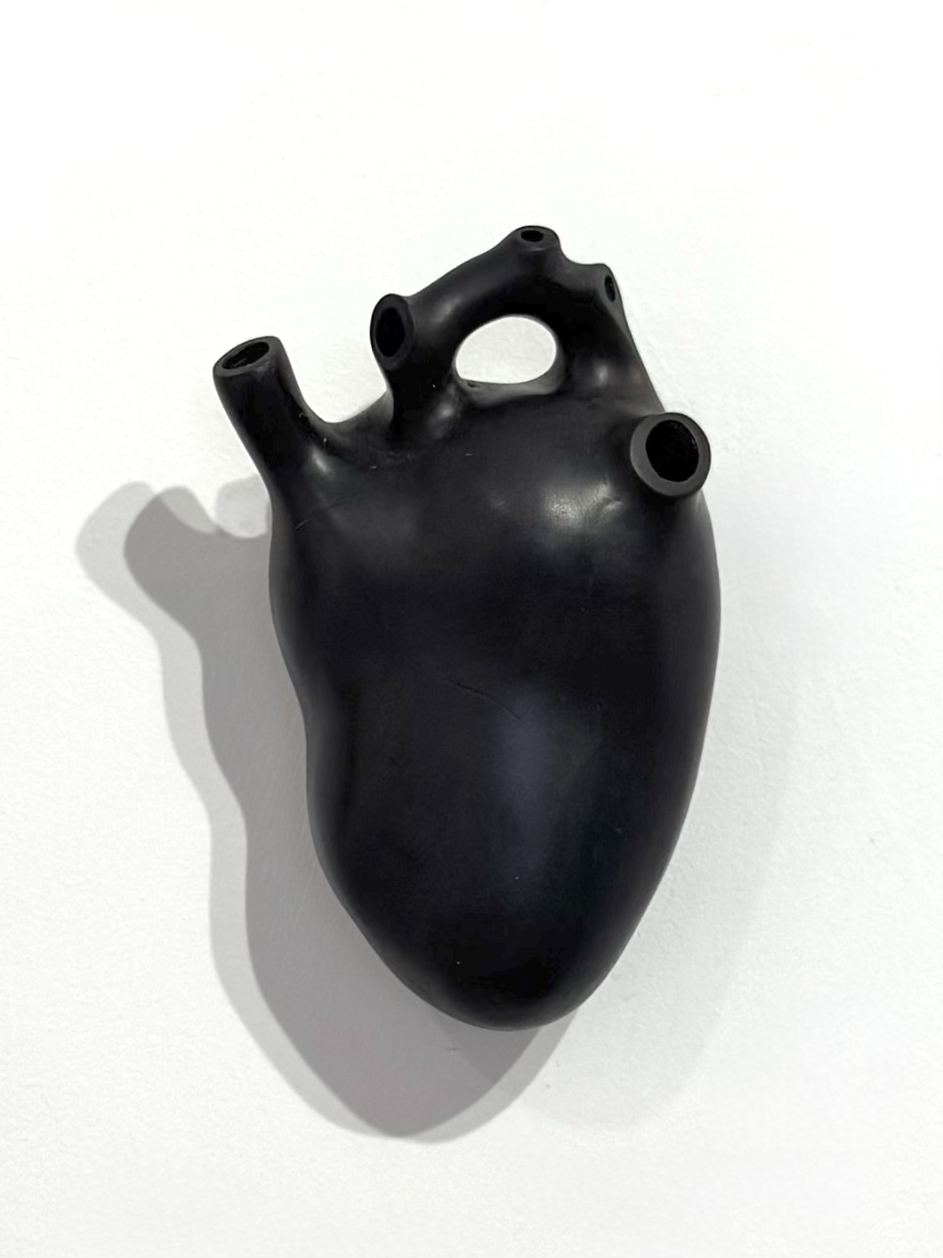 Dai Ban | Los Corazones #5 | Honed Finish Cone 6 Black Porcelain, Hand Built | 4 x 3 x 1 inches | 2026