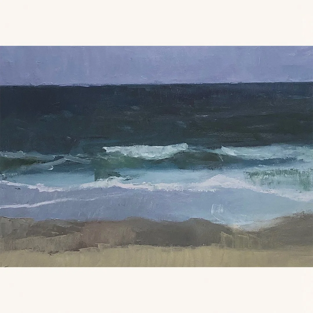 Xico Greenwald | Beach Painting III | Oil on Canvas over Board | 22 xx 30 inches
