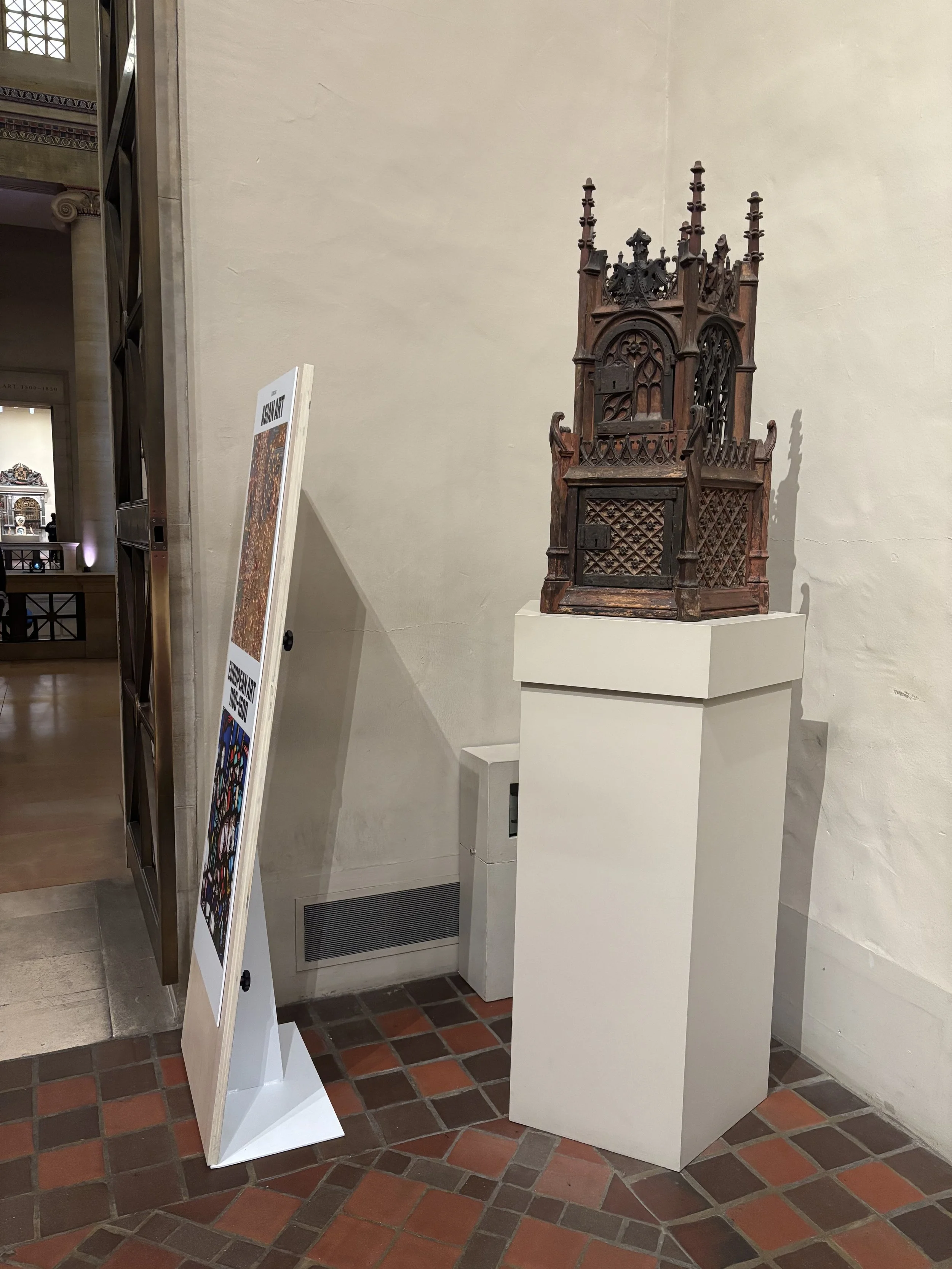 Aluminum & Steel sign components for Tim Gleeson at Philadelphia Art Museum