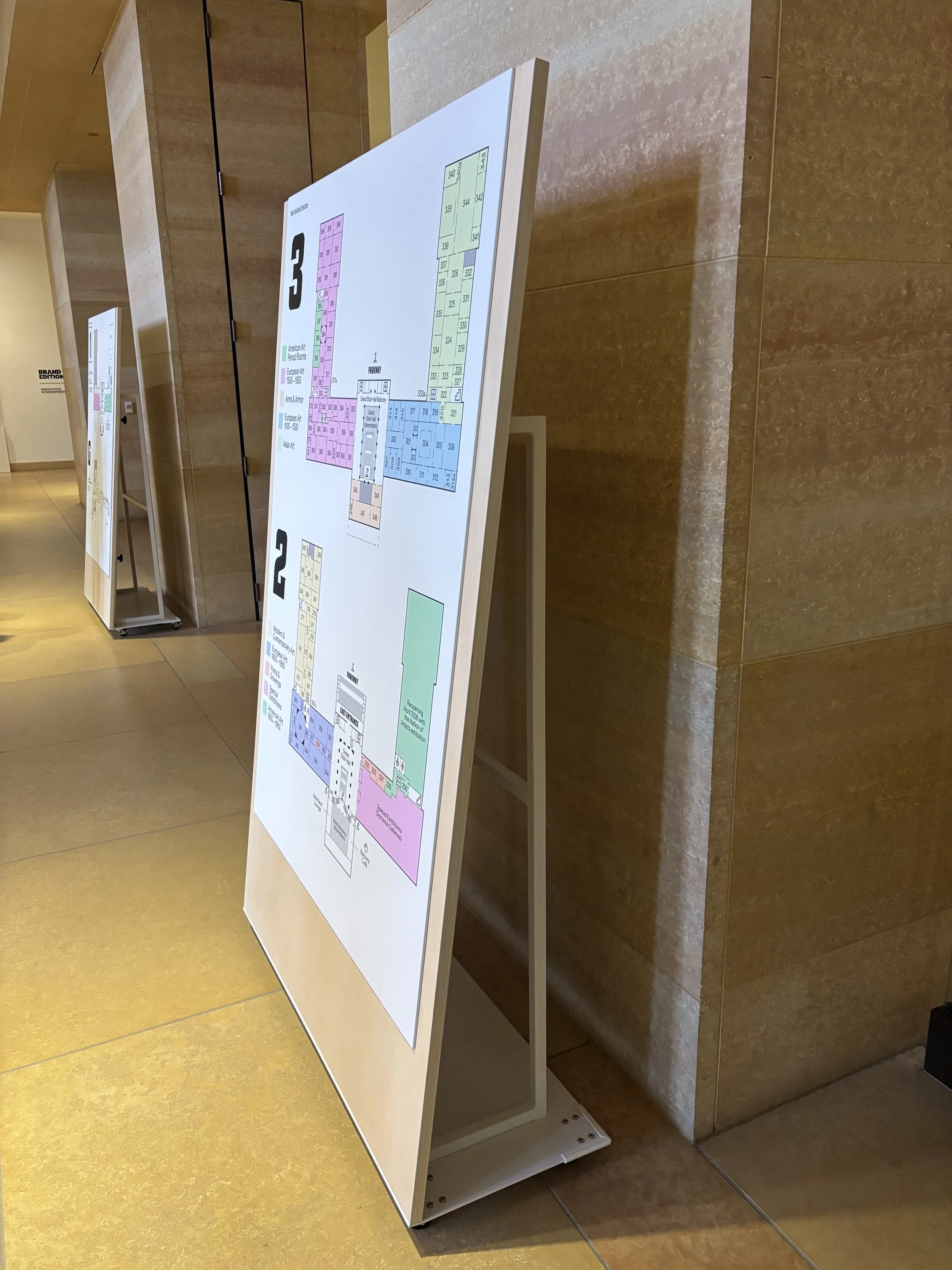 Aluminum & Steel sign components for Tim Gleeson at Philadelphia Art Museum