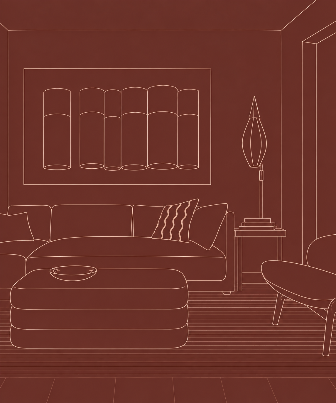 Sketch of Interior Design Project Coming Soon Fremont Street Sucher Studios