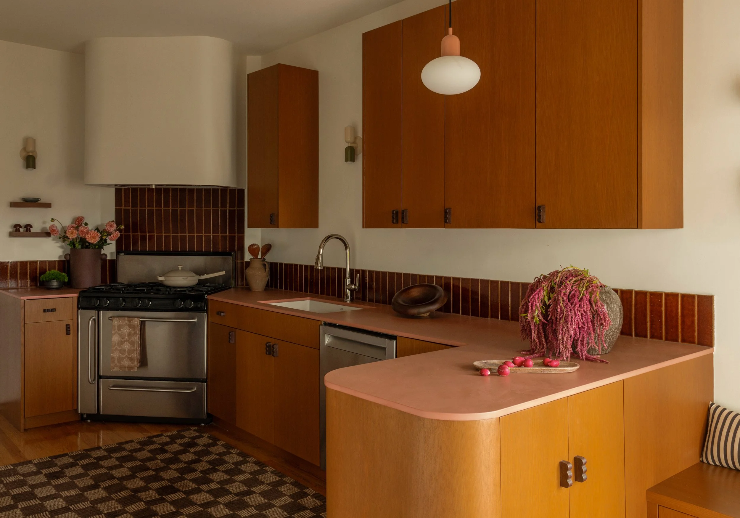 Warm Wood Kitchen Cabinets