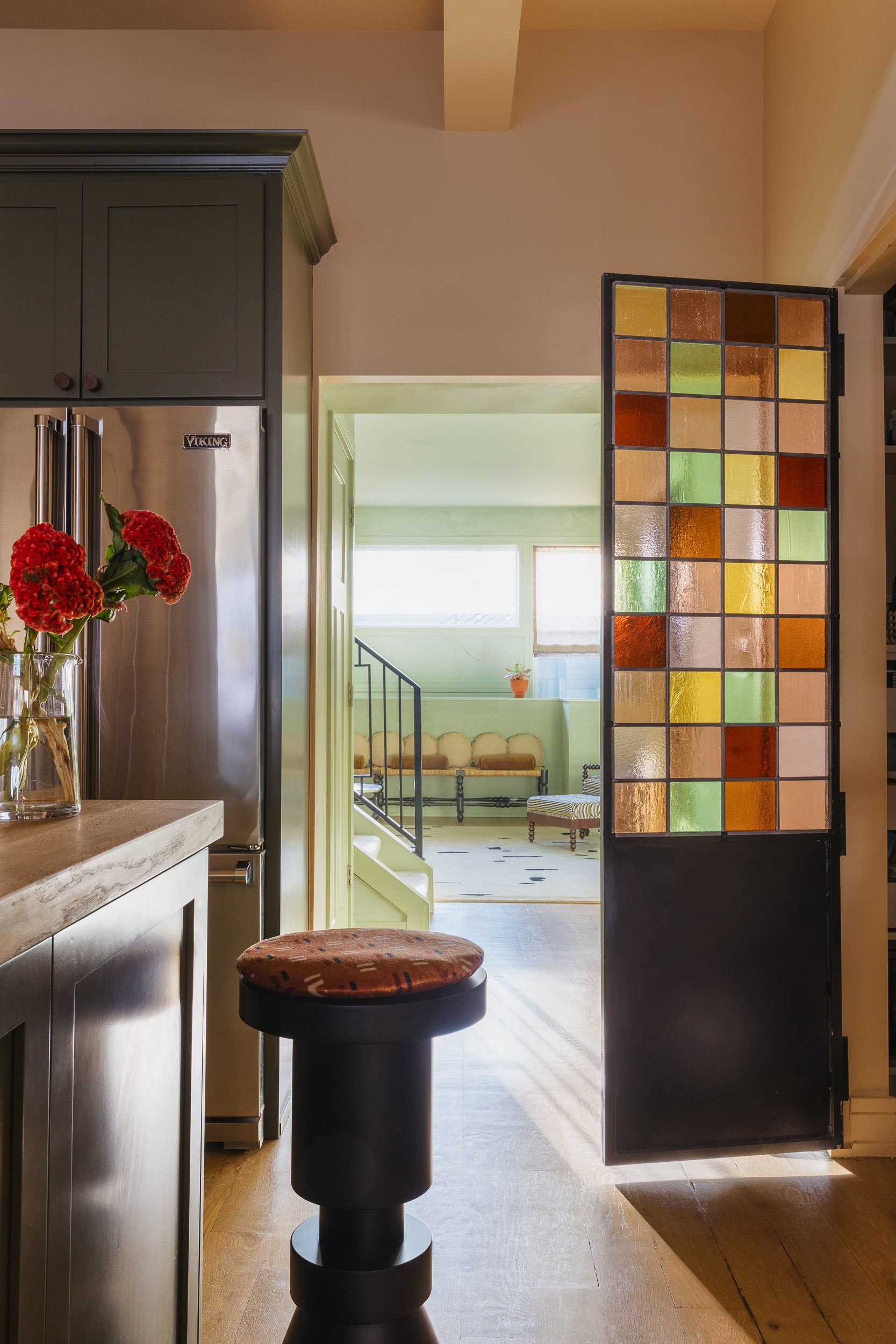 Stained Glass Pantry Door