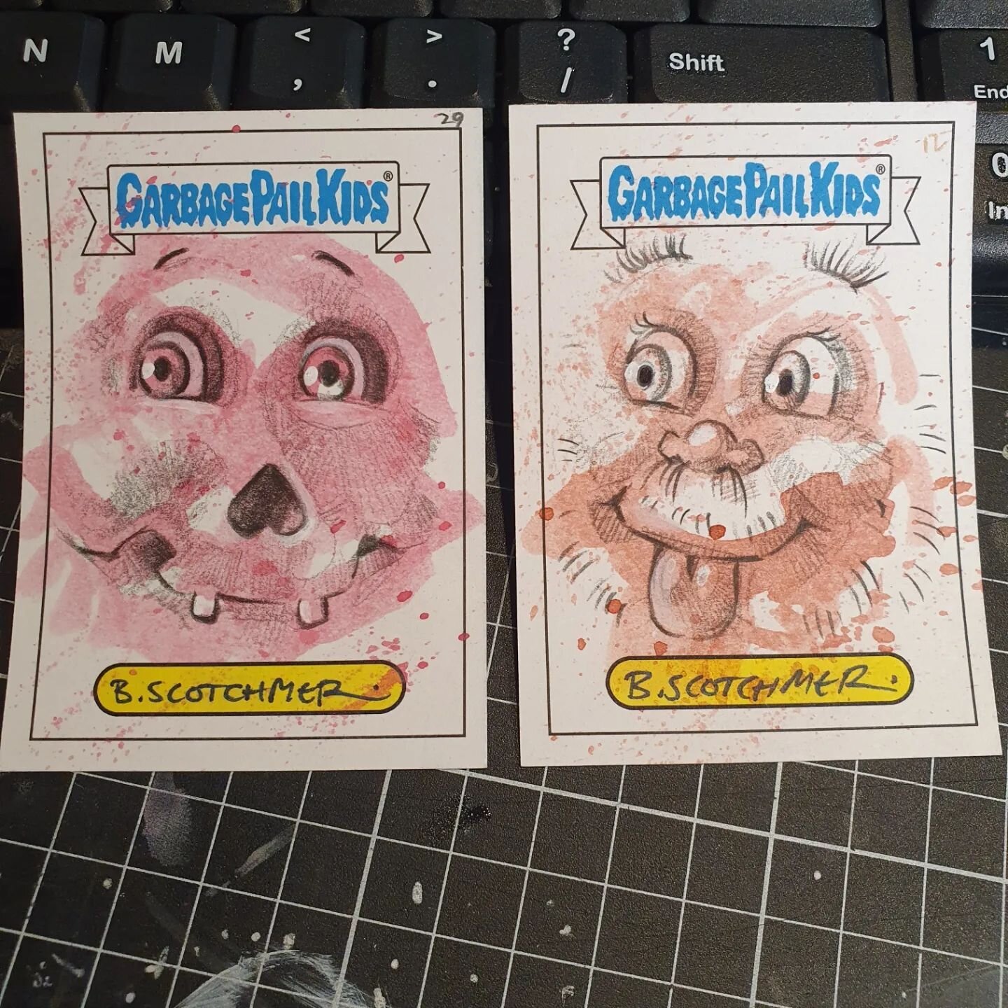 Garbage Pail Kids : Vacation is finally in stores after an extended delay. I did these sketch cards back in June 2021 ! These 1/1 hand painted artworks can be found in packs at your local hobby store, WalMart, Target or wherever you get your @topps t