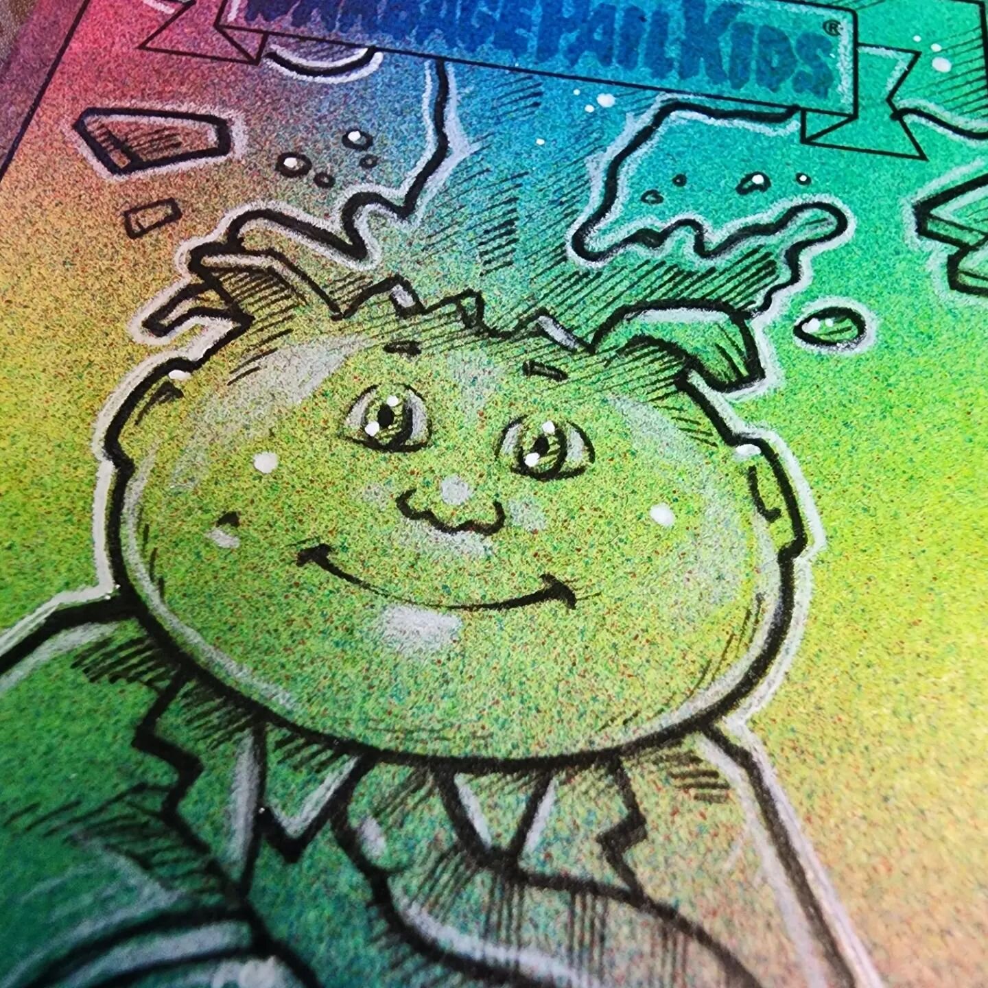 Recently completed. #garbagepailkids #gpk #tradingcards #sketchcard #Sketch #gross #80s #topps #sportscards #thehobby #airbrush #adambomb #art #artist #drawing #painting #illustration #throwback #retro