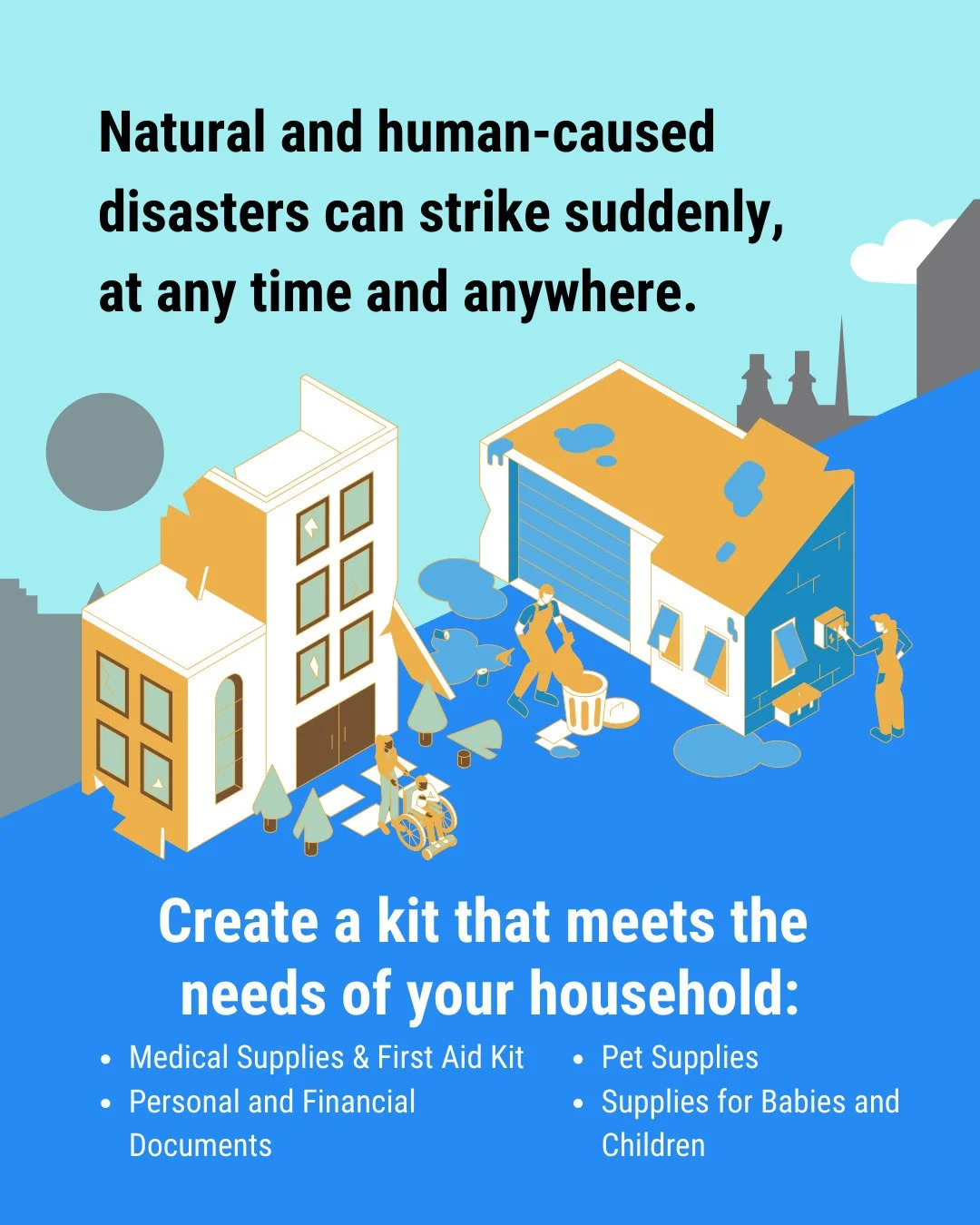 Are you ready? Disasters can happen any time and often lead to injuries. Keep your family safer with an emergency kit that meets your specific needs. Go to https://www.ready.gov/kit for a checklist and more ways to honor National Preparedness Month.
