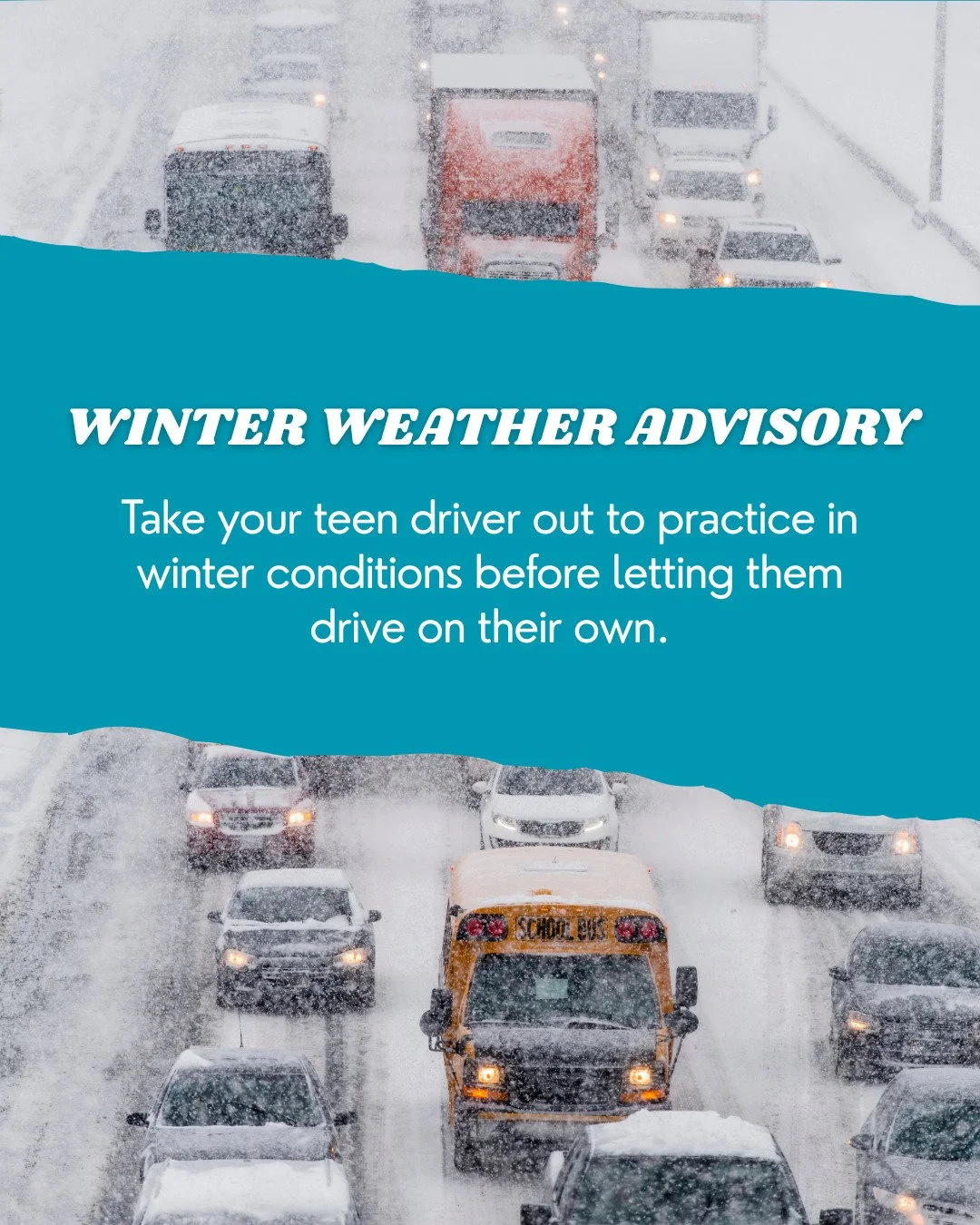 It's easy to make mistakes on snowy and icy roads, so prepare your teen driver for winter conditions with a practice drive. Start slowly, explain how to handle ice and snow, and demonstrate patience and caution on hazardous roads.