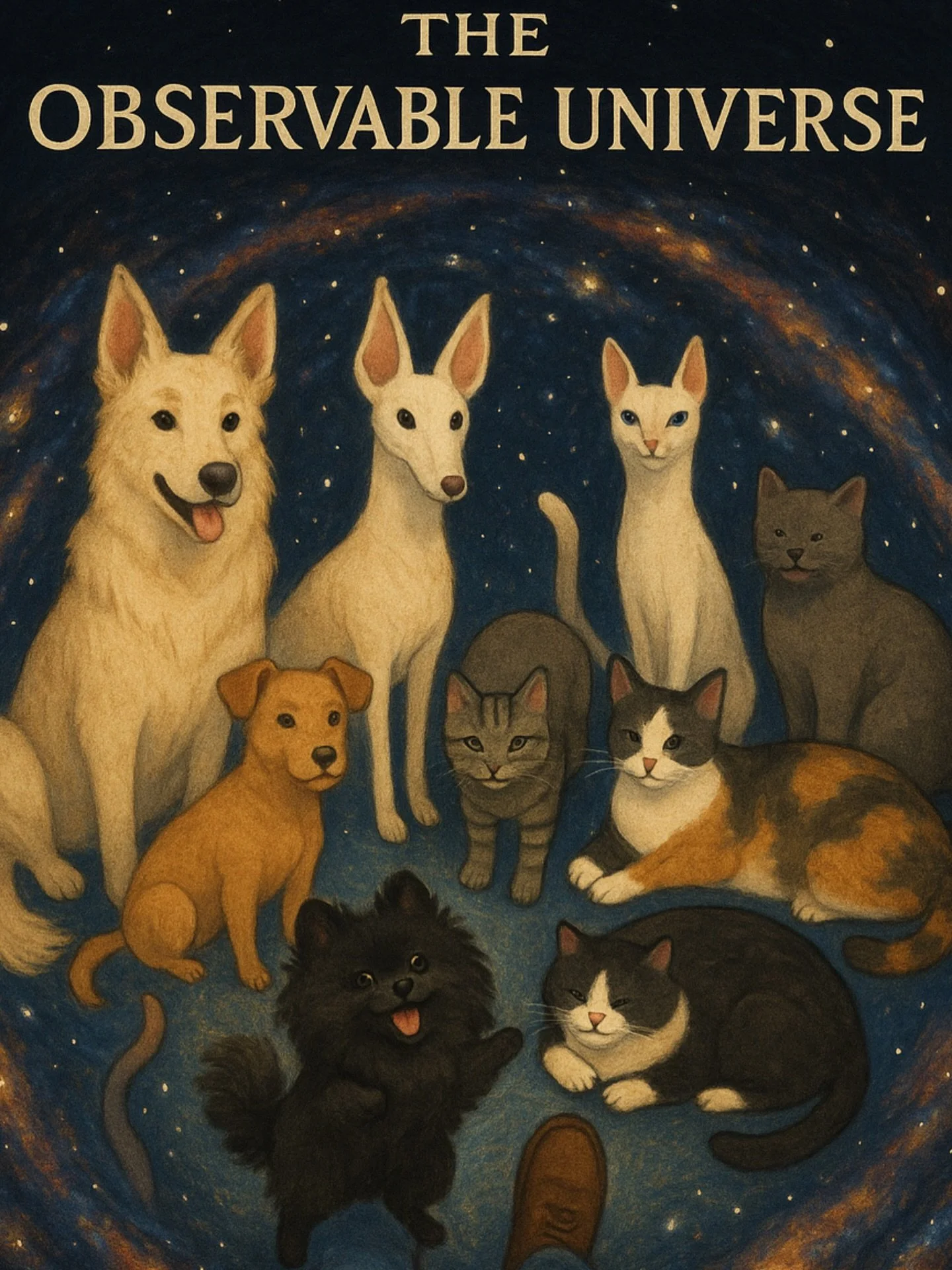 ✔️ Toby (shepherd)
✔️ L&oacute;pez (podenco)
✔️ Canelo (tan terrier)
✔️ Whisky (Pomeranian)
✔️ Jezebel (grey stripe)
✔️ Diablo (grey)
✔️ Lucifer (tall white cat)
✔️ Lychee (tuxedo)
✔️ Lup&eacute; (tortoiseshell)