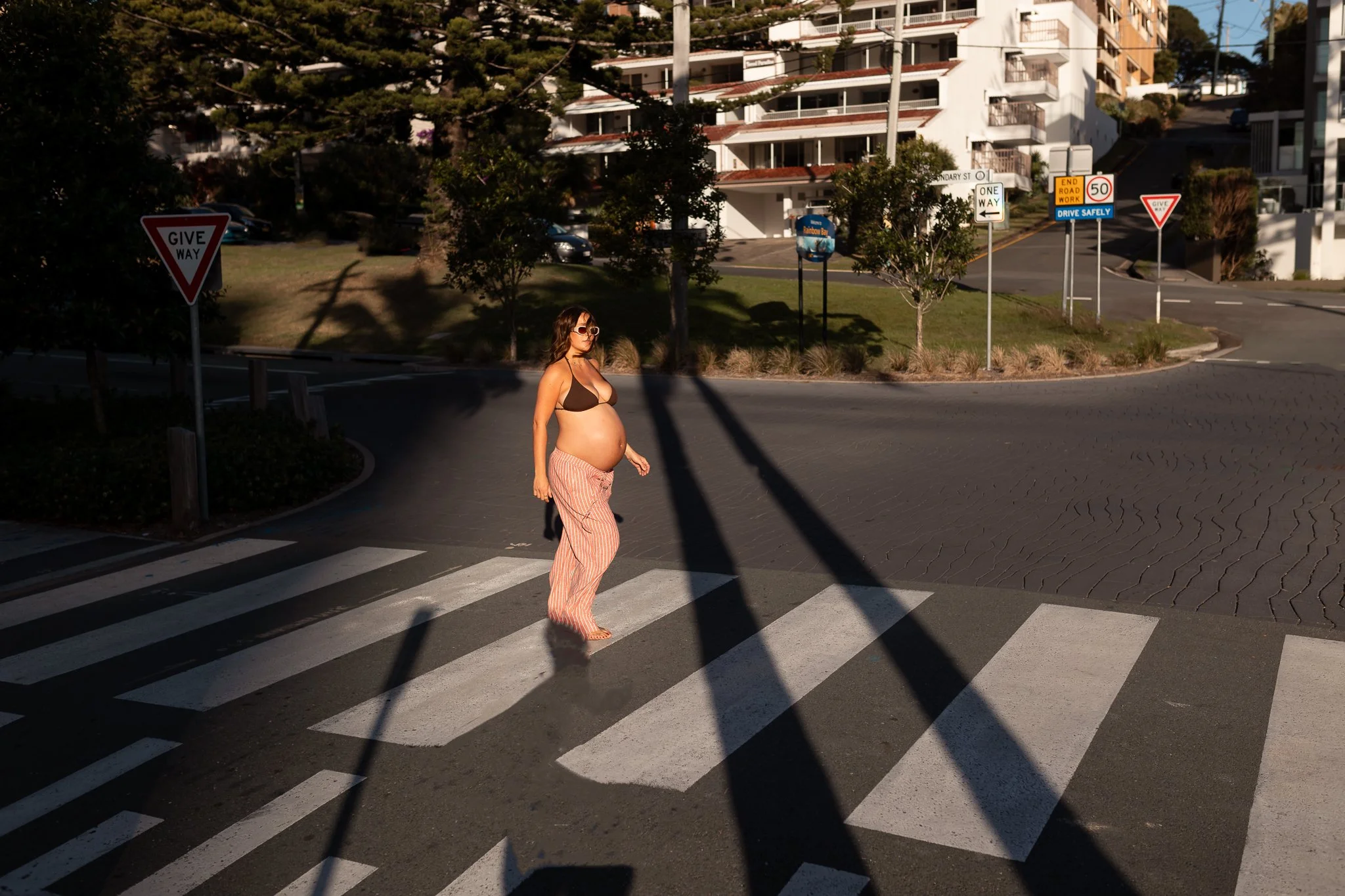 Family at beach by gold coast family photographer