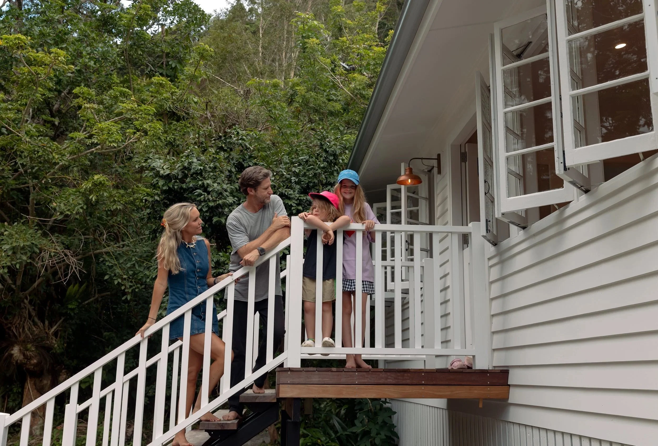 Family at beach by gold coast family photographer