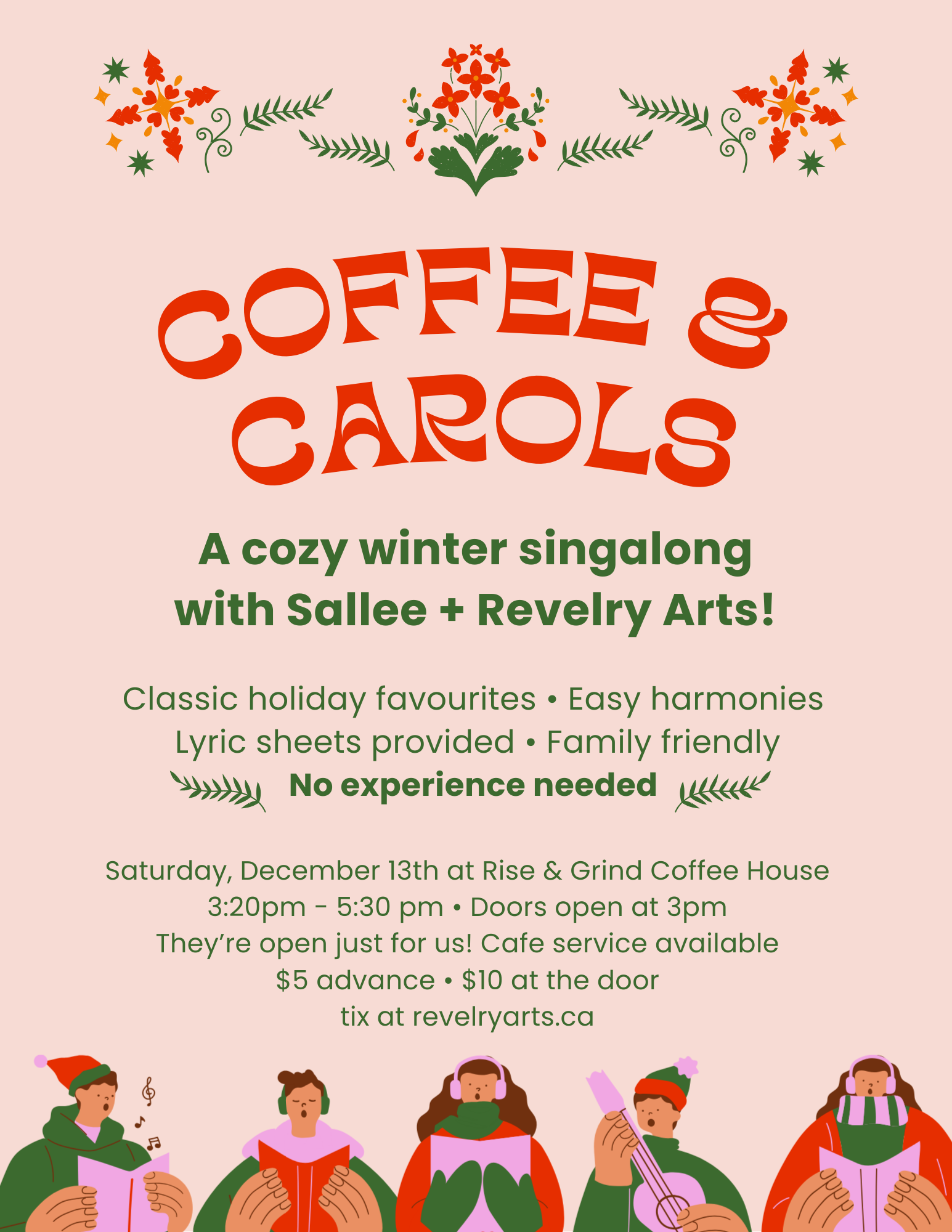 Orange Green Creative Christmas Carol Celebration Flyer.png