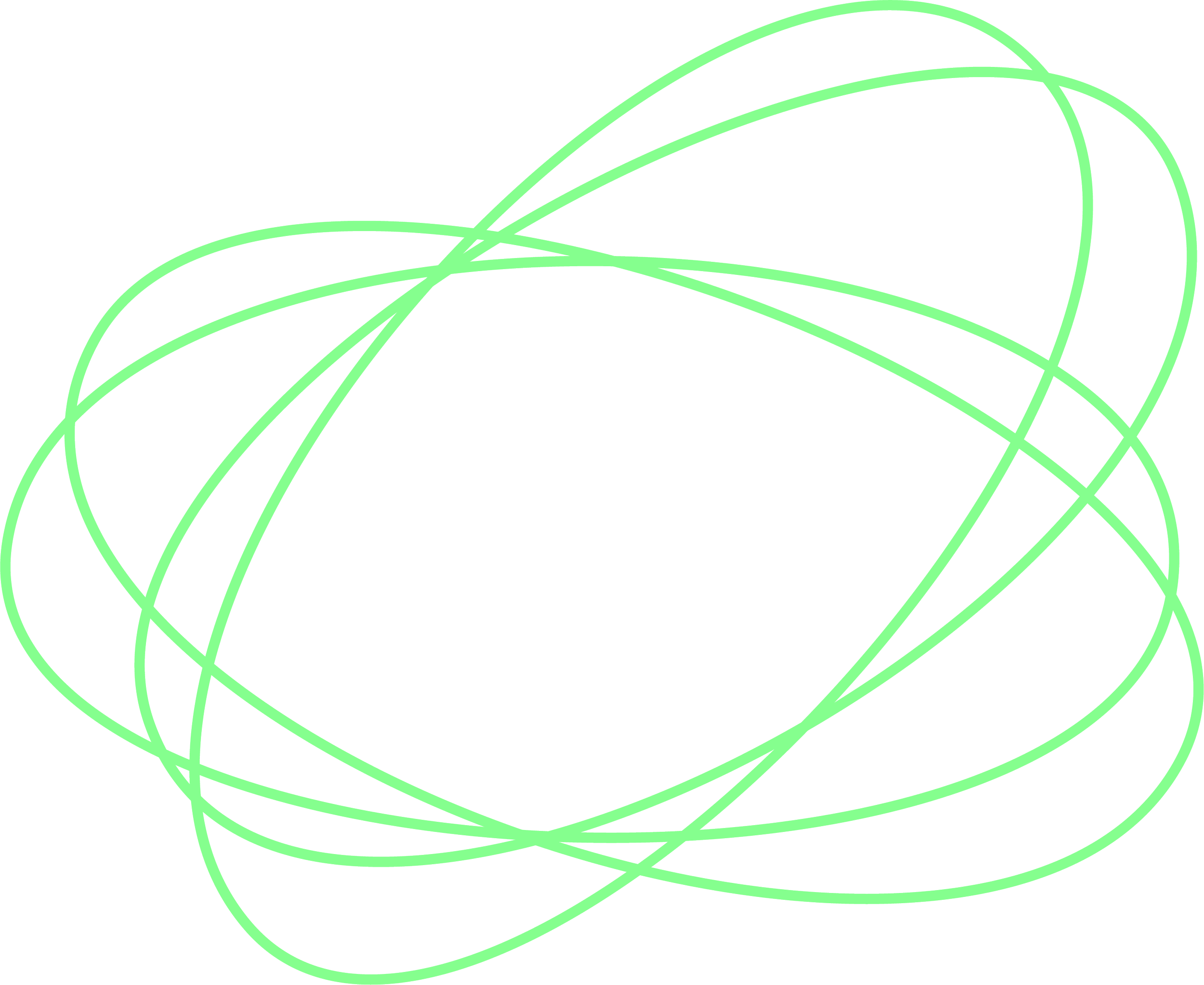 Abstract digital illustration of green swirling lines on a black background.