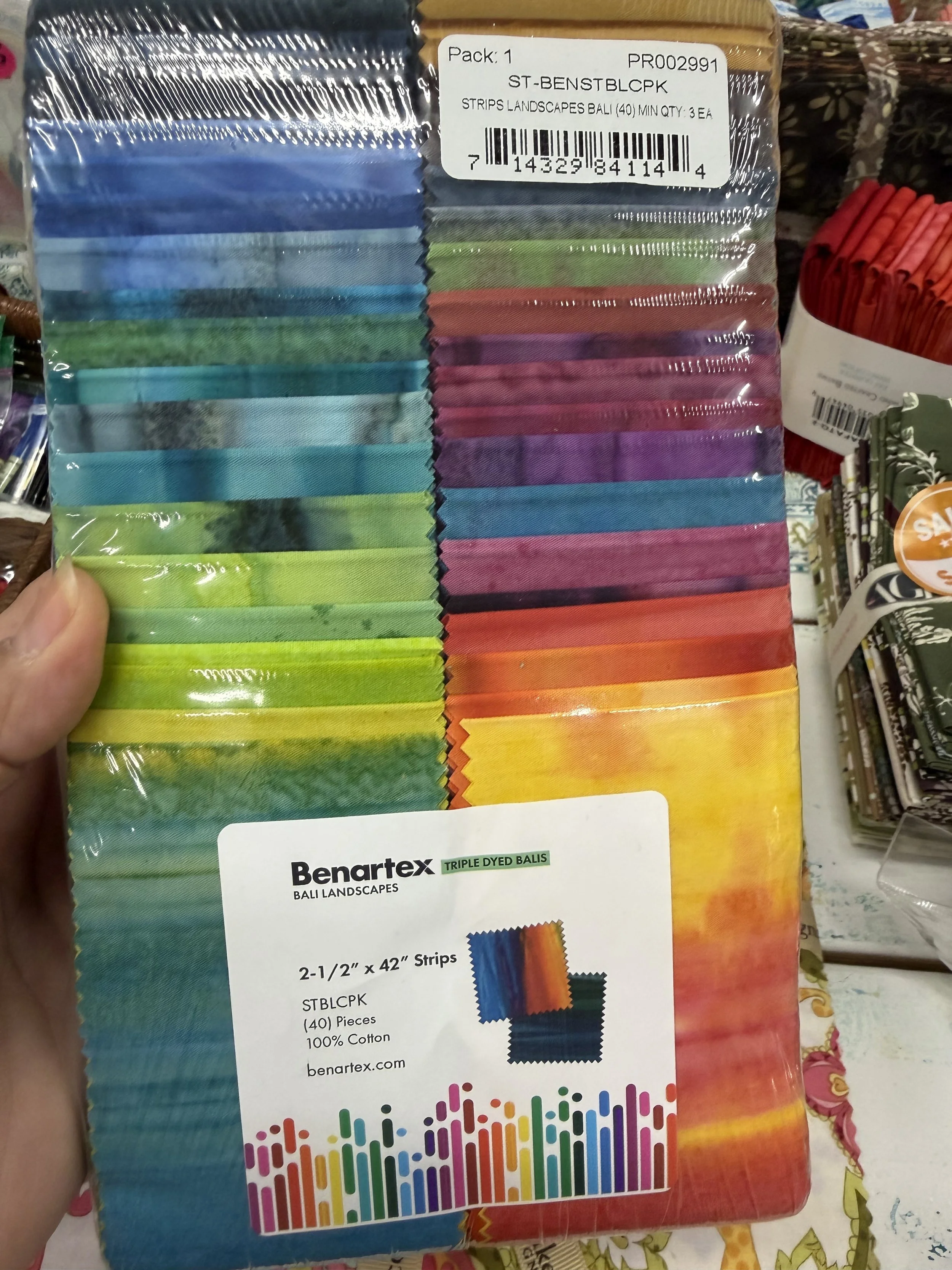 Triple Dyed Bali Landscapes- 2.5" strips