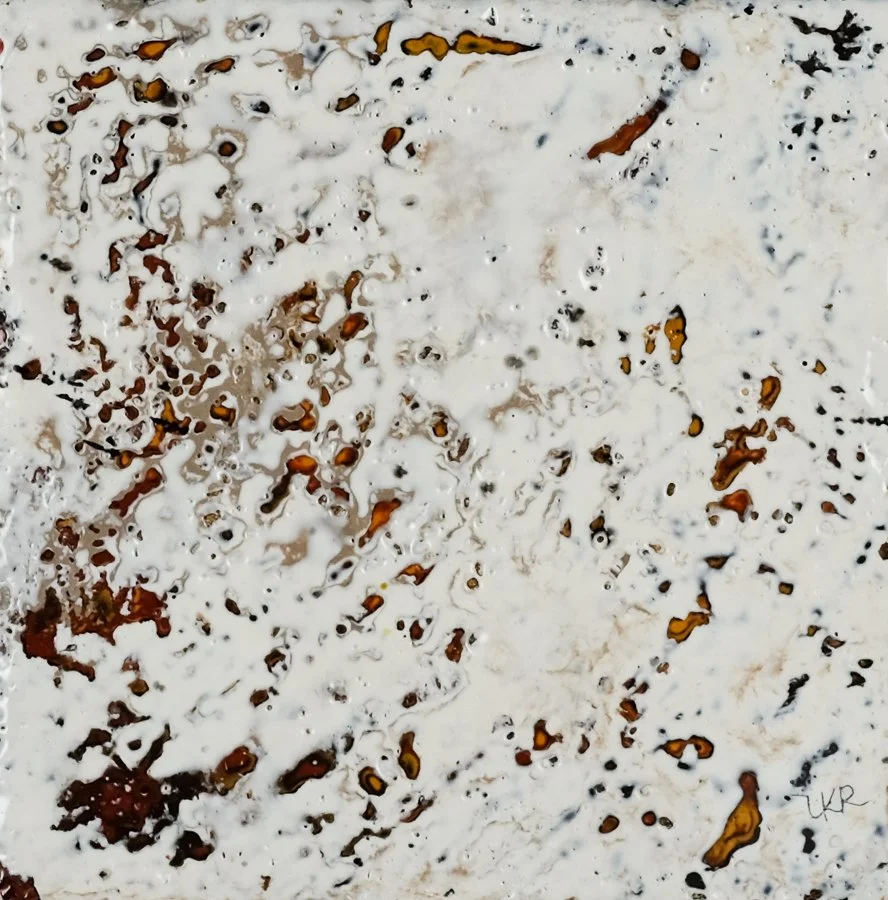 Exposed - Encaustic - 5 x 5 in - $100 framed