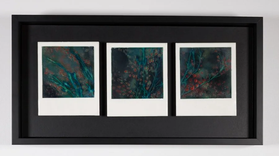 Whispers of the Past • Cyanotype Mixed Media • 4.25 x 10.5 in