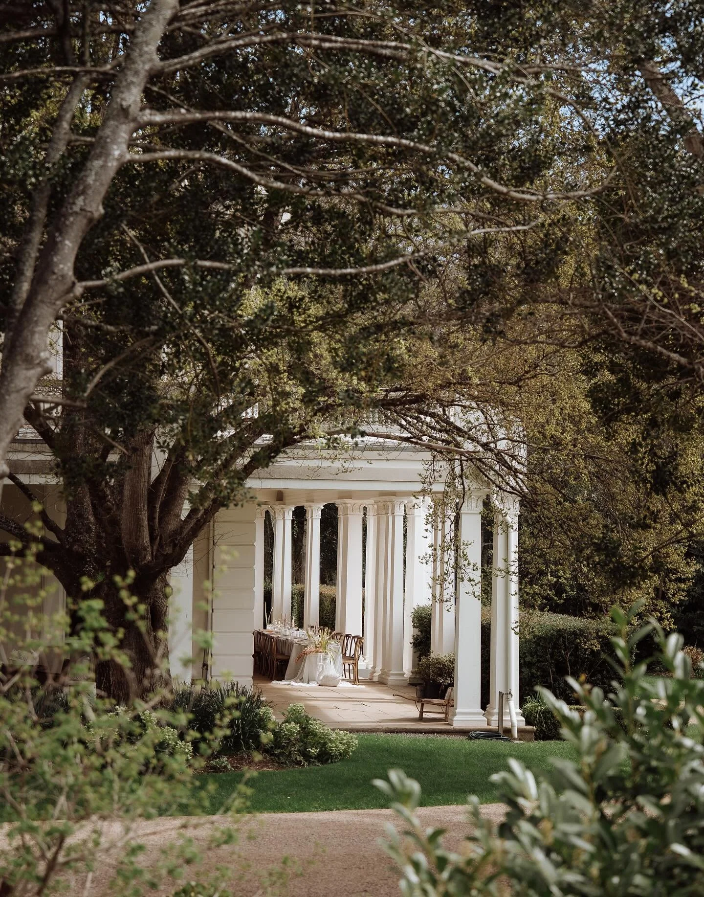 Subtle curves on the verandah @calstockestate1831 

A sweet little impromptu shoot with @doxa.visual last week to showcase the possibilities at this stunning new wedding venue in Deloraine Tasmania.

Enquire within. 

Design @artaud_and_co 
Serpent t