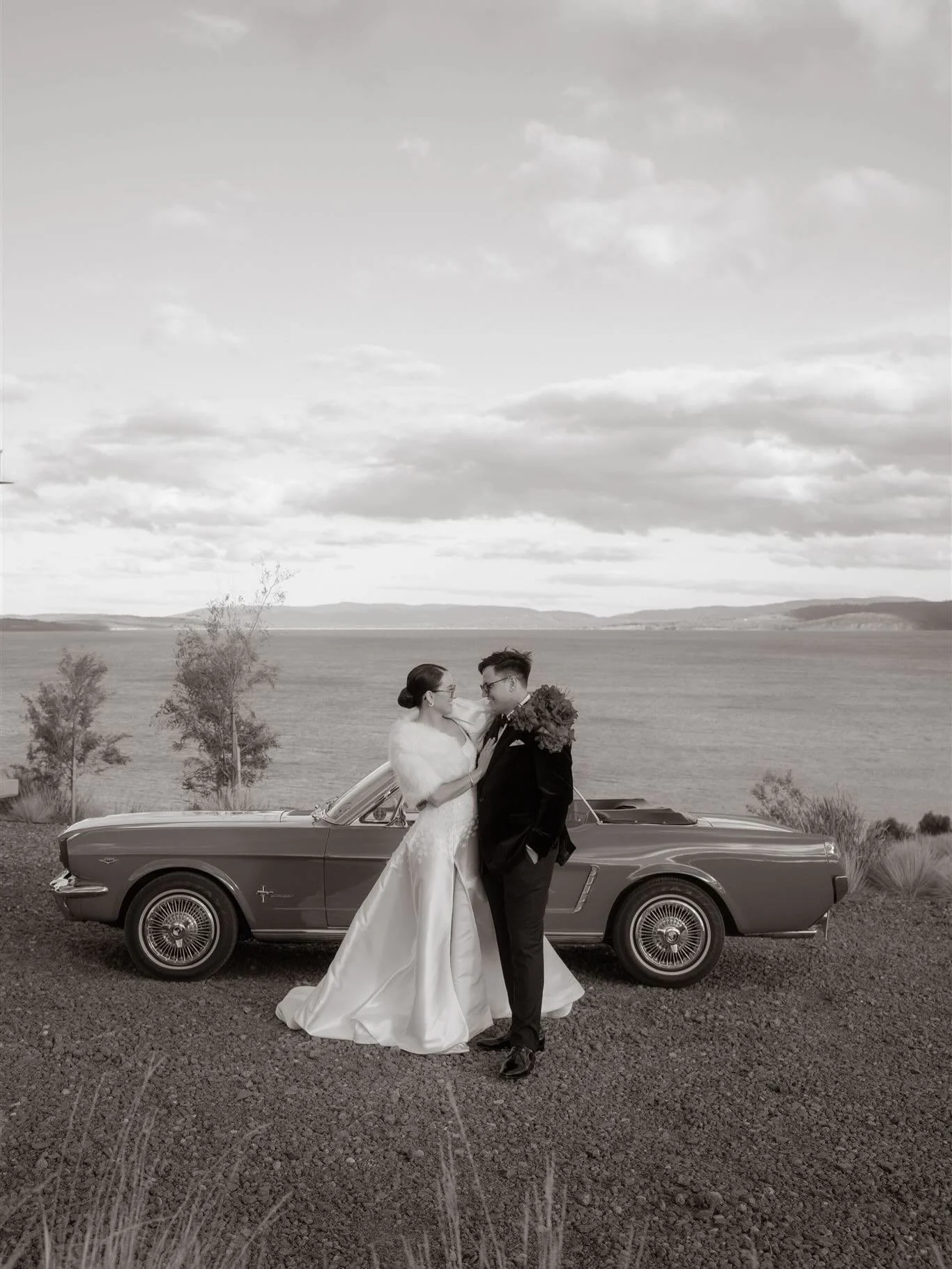 Brooke &amp; Mahana @thepoint.tasmania 
.
Photography &amp; film @heartandcolour_photography 
Celebrant @rachael_calvert_weddings 
Catering @flintkitchen 
Cake @cakechaoshobart 
Cellist @adornstrings @sagerogancello 
Flowers @form_floraldesign 
Makeu