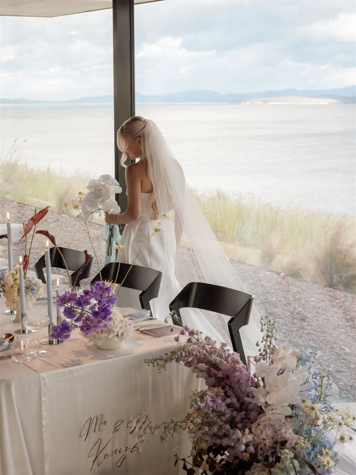 Skye &amp; Brad @thepoint.tasmania 

Photography &amp; film @heartandcolour_photography 
Content @specialdaycontent 
Celebrant @marriedbybob 
Flowers @form_floraldesign 
Hair @brookelle.hair 
MUA @jacquibradfieldmakeup 
Catering &amp; cake @seasonand