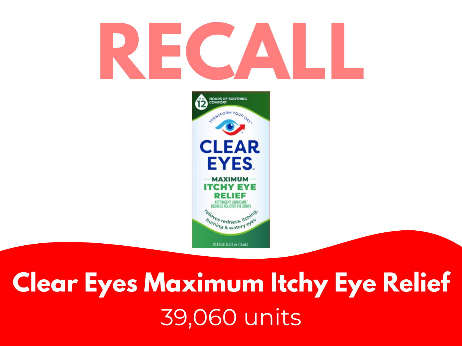 40k Bottles of Clear Eyes Maximum Recalled Due to Lack of Sterility Assurance