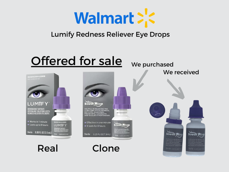 FDA Warning South Moon, Rebright, FivFivGo copycat eye drops