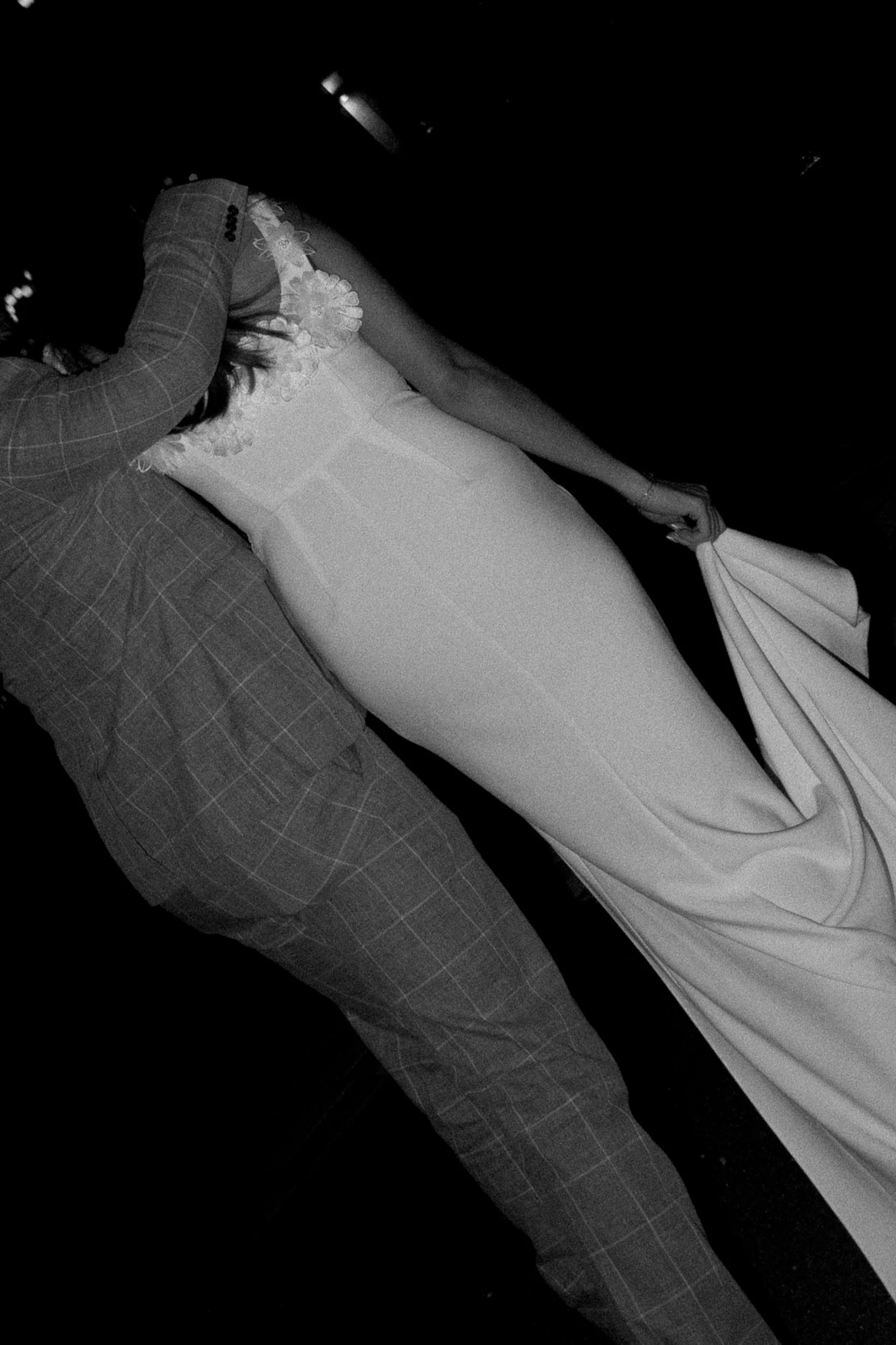 Houston wedding photographer black and white bride and groom first dance close up detail - Captured by Clarice