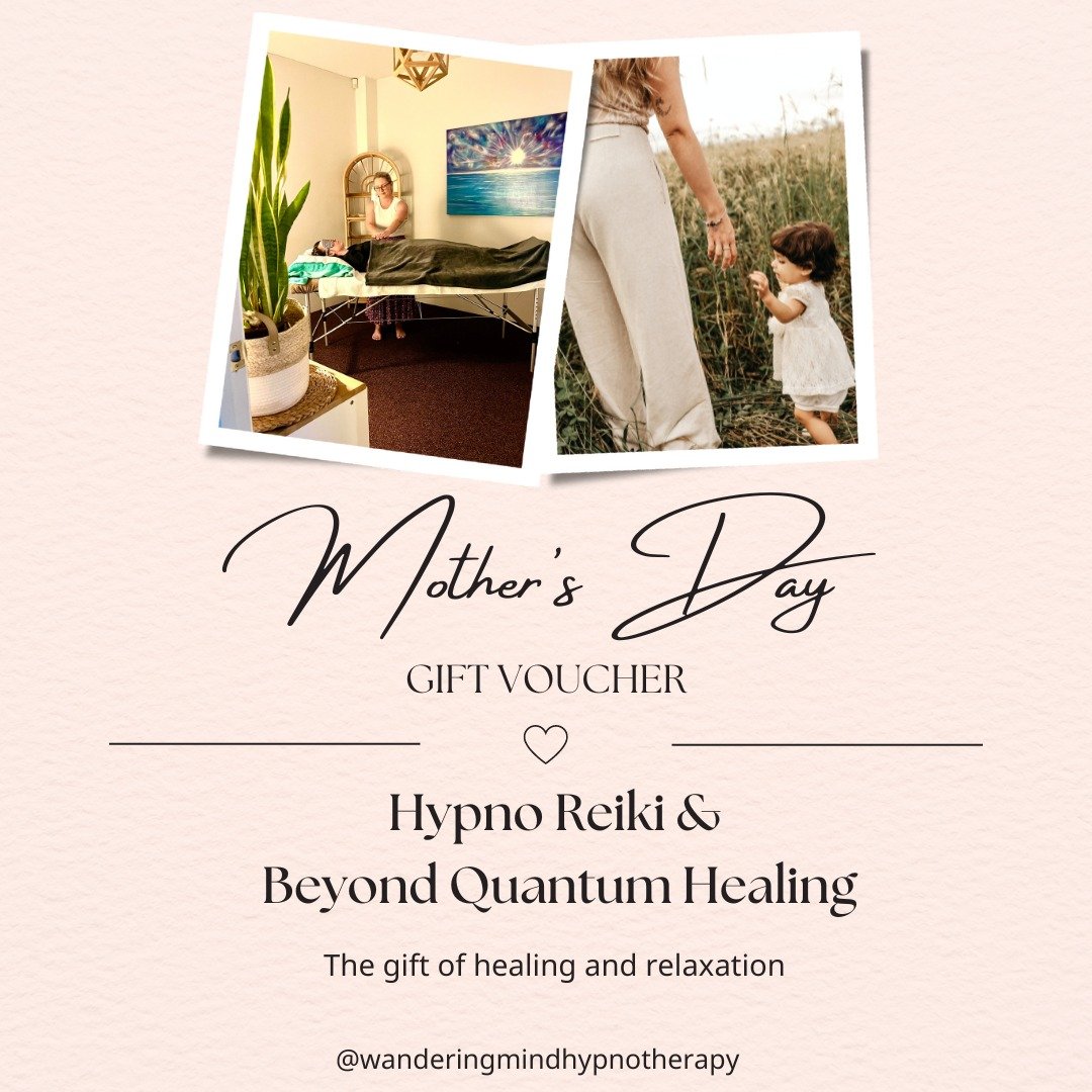 Treat your Mum, Nana, friend, or why not yourself to a Beyond Quantum Healing or Hypno Reiki session🌟 Give her the gift of relaxation and healing with our Mother's Day or 'Just because I love and appreciate you' gift vouchers 💖 DM me to purchase yo