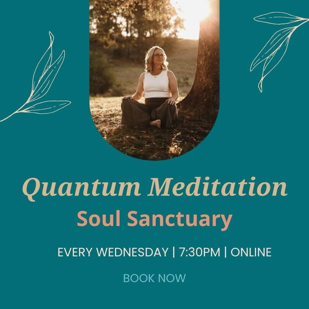 ✨ Welcome to Soul Sanctuary ✨

Every Wednesday evening, we gather online from wherever we are in the world to pause, breathe and reconnect.

Each live session is intuitively guided and may include: 
🌿 Guided quantum meditation ✨ Energy healing 🤍 So