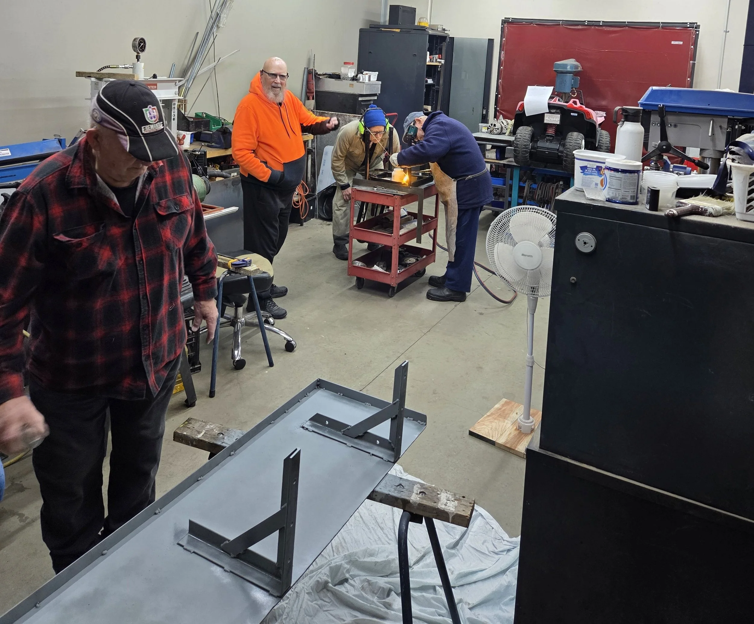 Working in the Metal shop