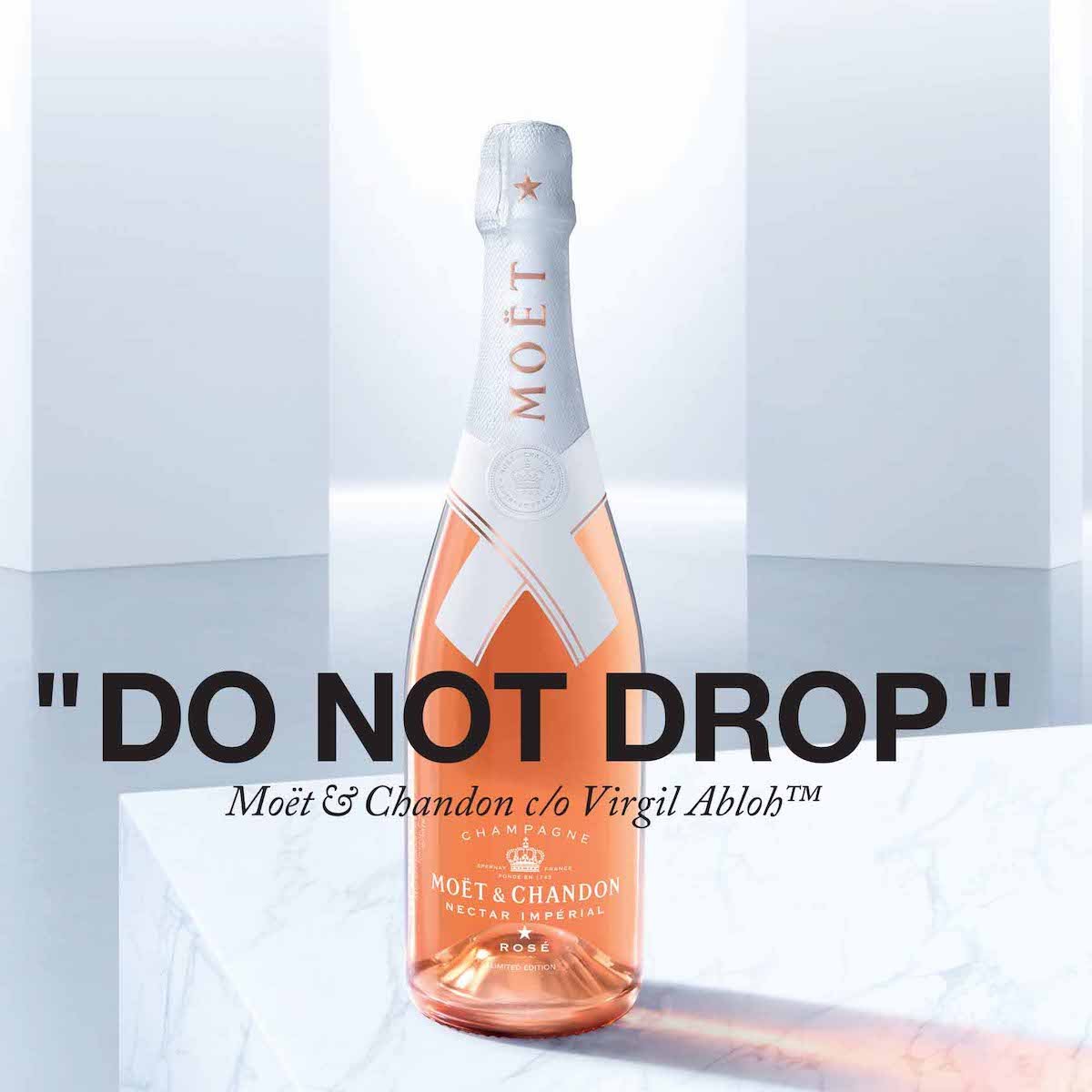 Virgil Abloh designs Champagne bottle for Moët & Chandon