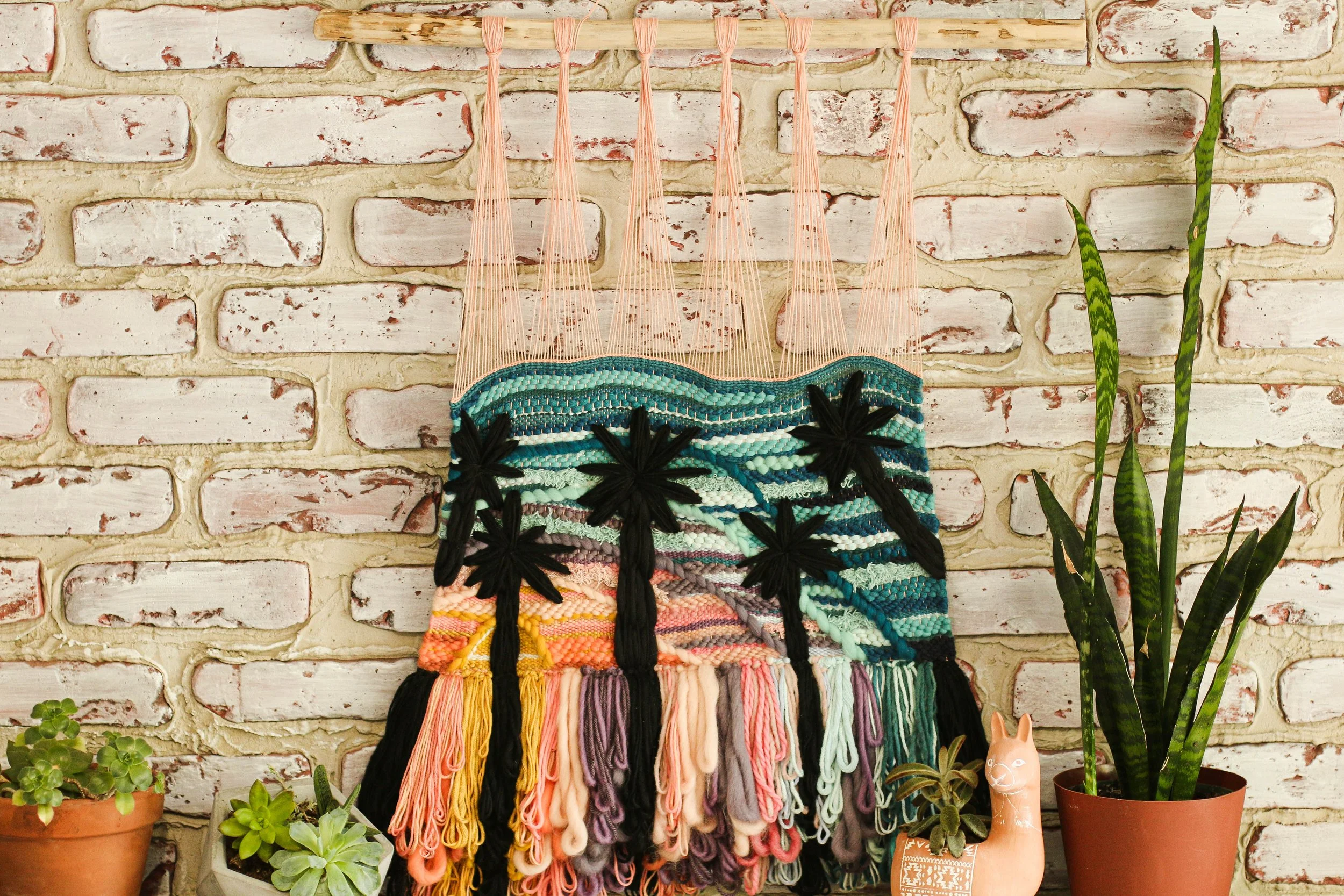 Palm Silhouettes — Woven Tapestry