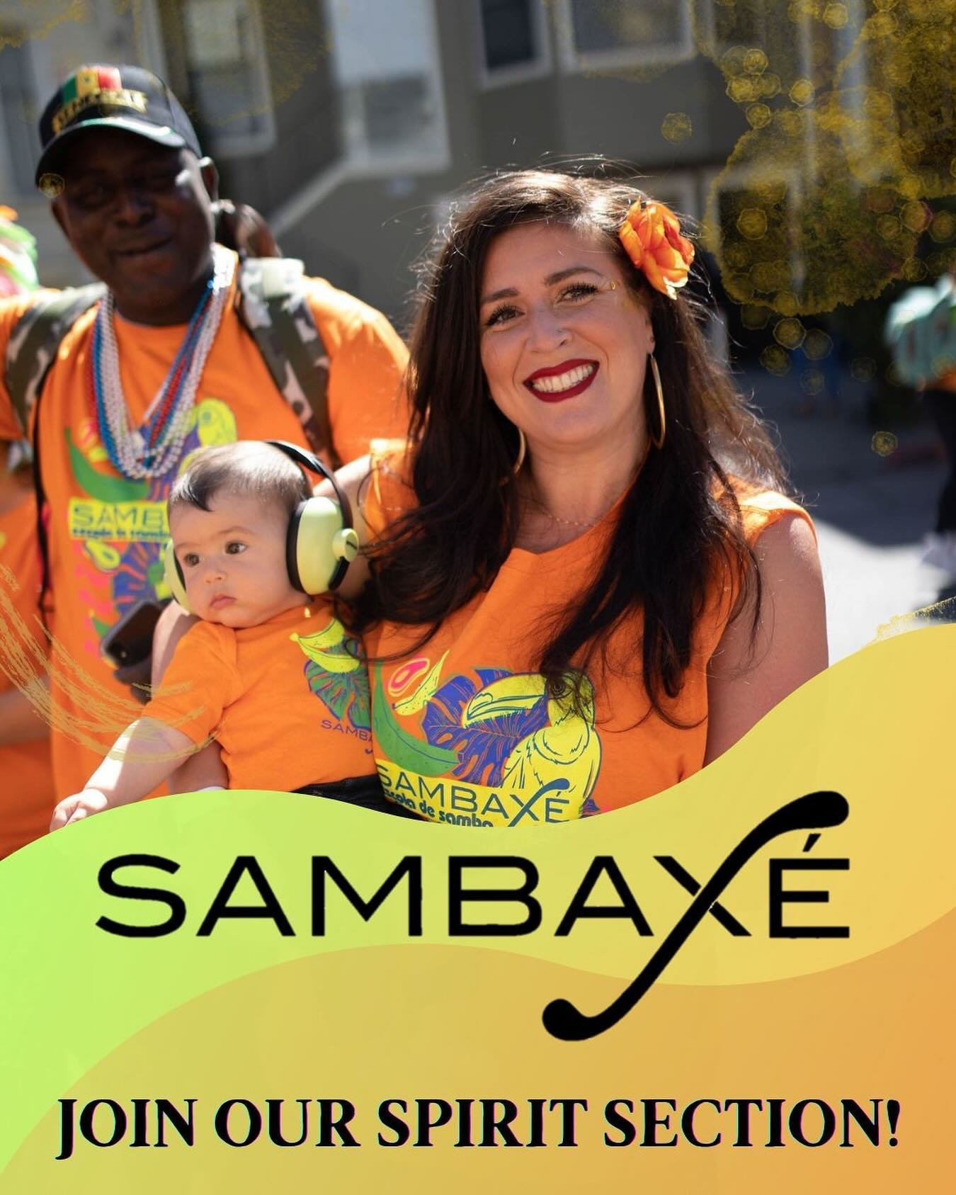 JOIN OUR SPIRIT SECTION✨

We&rsquo;d love you to join and enjoy the parade with our dancers! All are welcome to experience the joy of Brazilian music and dance. 

Families and kids are encouraged! 

REGISTER NOW 
Sambaxedancesf.com