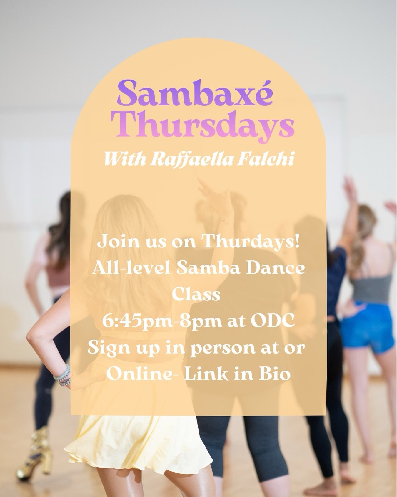 Samba Thursdays! Come join us every Thursday for All Level Sambaxe Class at @odcsf 💃🏽 Come and have fun🩵

Sign up in the link in our bio or in person at ODC Dance🫶🏽

📍351 Shotwell st, San Francisco 

Even if a true beginner, please come, we all