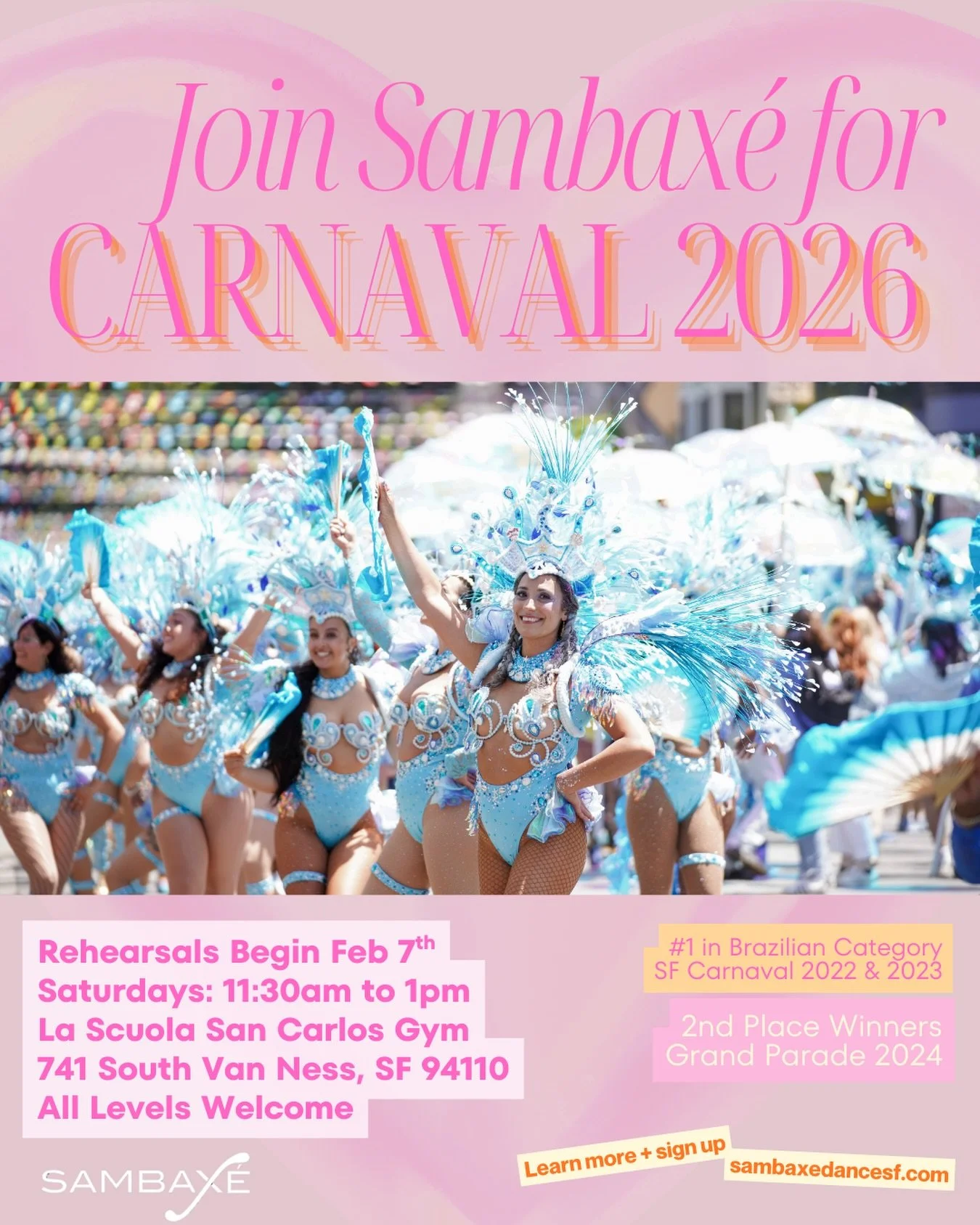 ✨Carnaval 2026 Registration is Open now✨ Find the registration link in our bio!

We are so incredibly excited for this season and for you to join us🩷 Come dance and drum with us at Carnaval San Francisco! Memorial Day Weekend: Sunday, May 24th🤩💃🏽