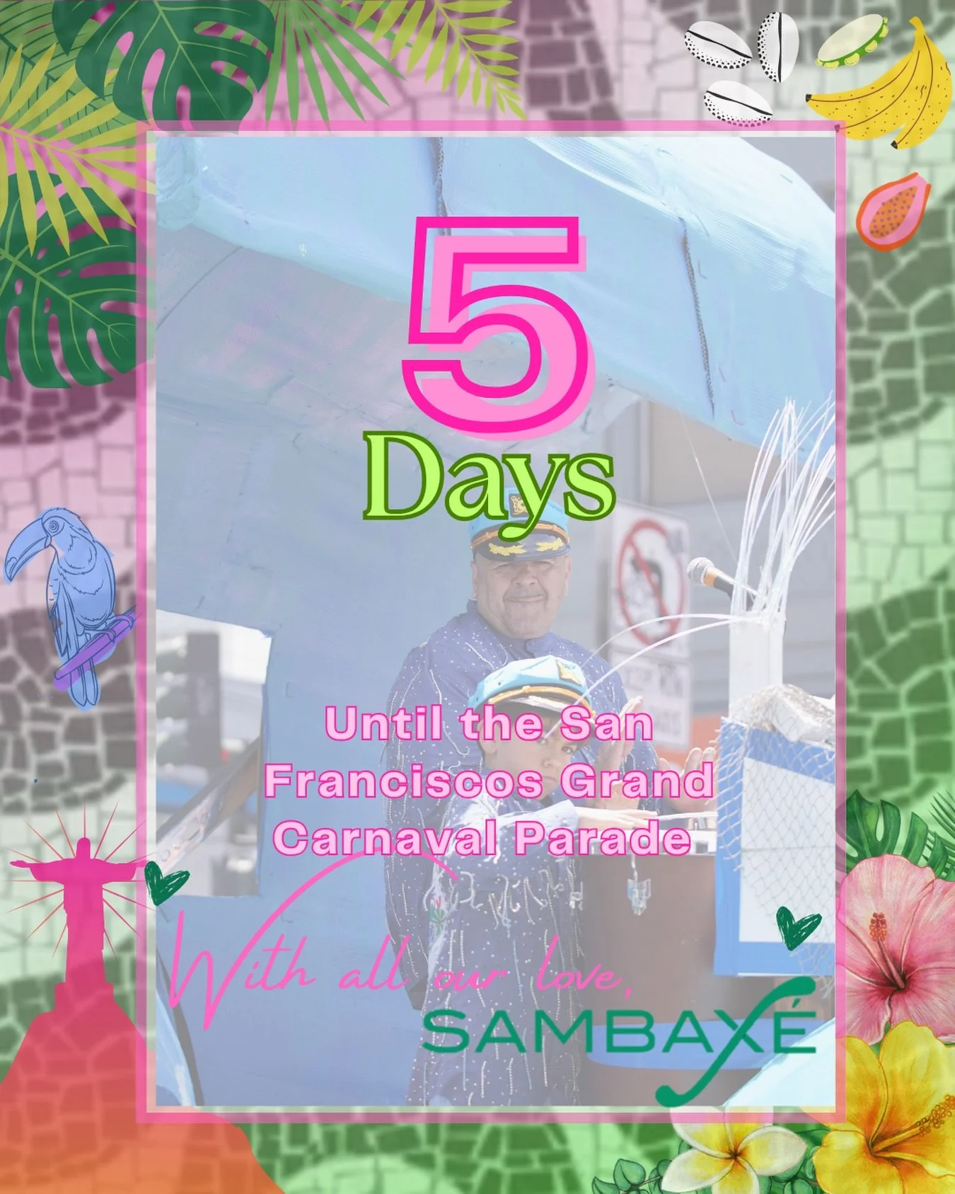 We&rsquo;re getting close💃🏽 5 Days until the San Francisco Grand Carnaval Parade✨

Sambax&eacute; will be #50 at the San Francisco Grand Carnaval Parade✨ We look forward to seeing you on May 24th🩷💚

Carnaval San Francisco! Memorial Day Weekend: S